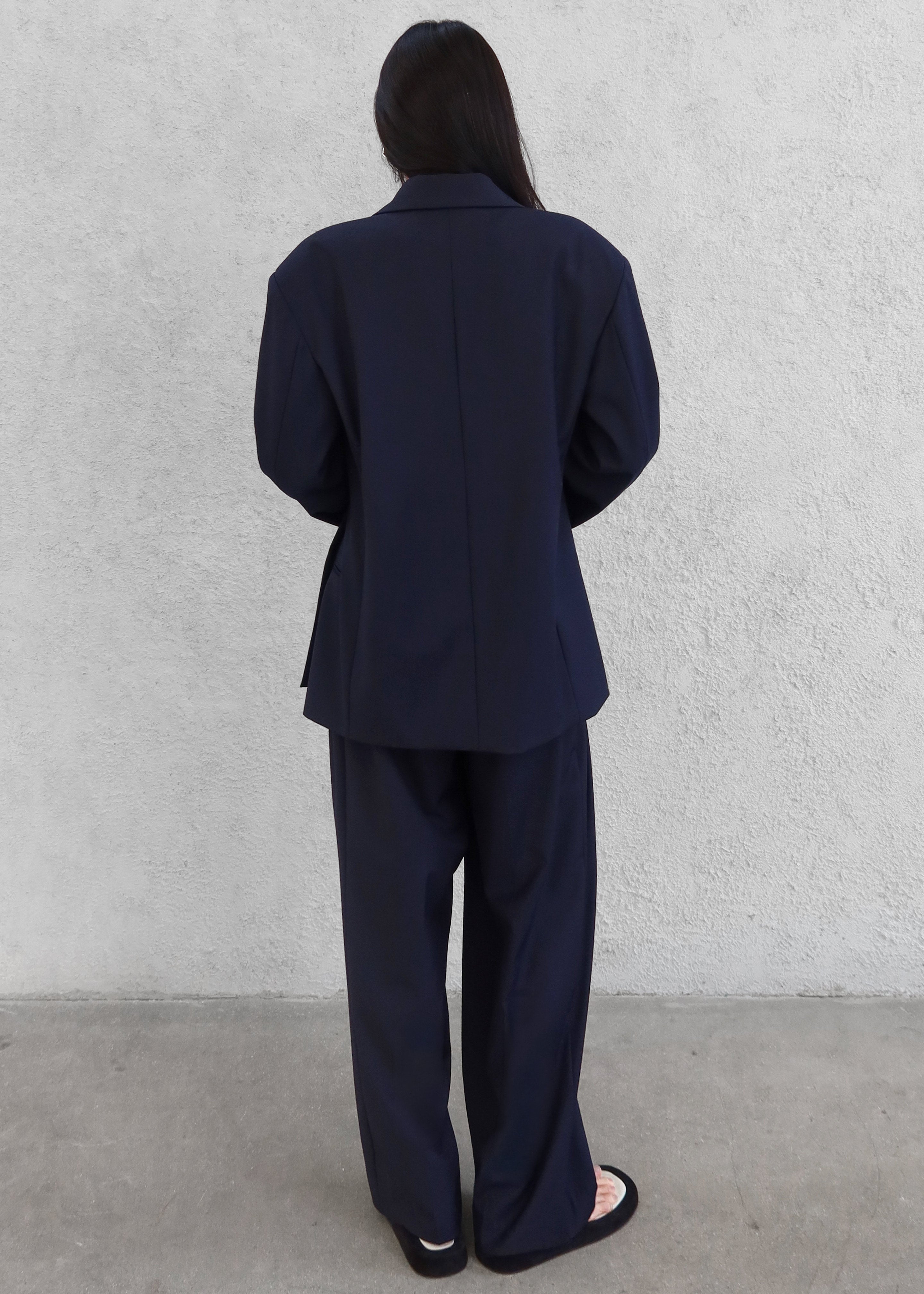 Canmore Pleated Trousers - Navy – The Frankie Shop