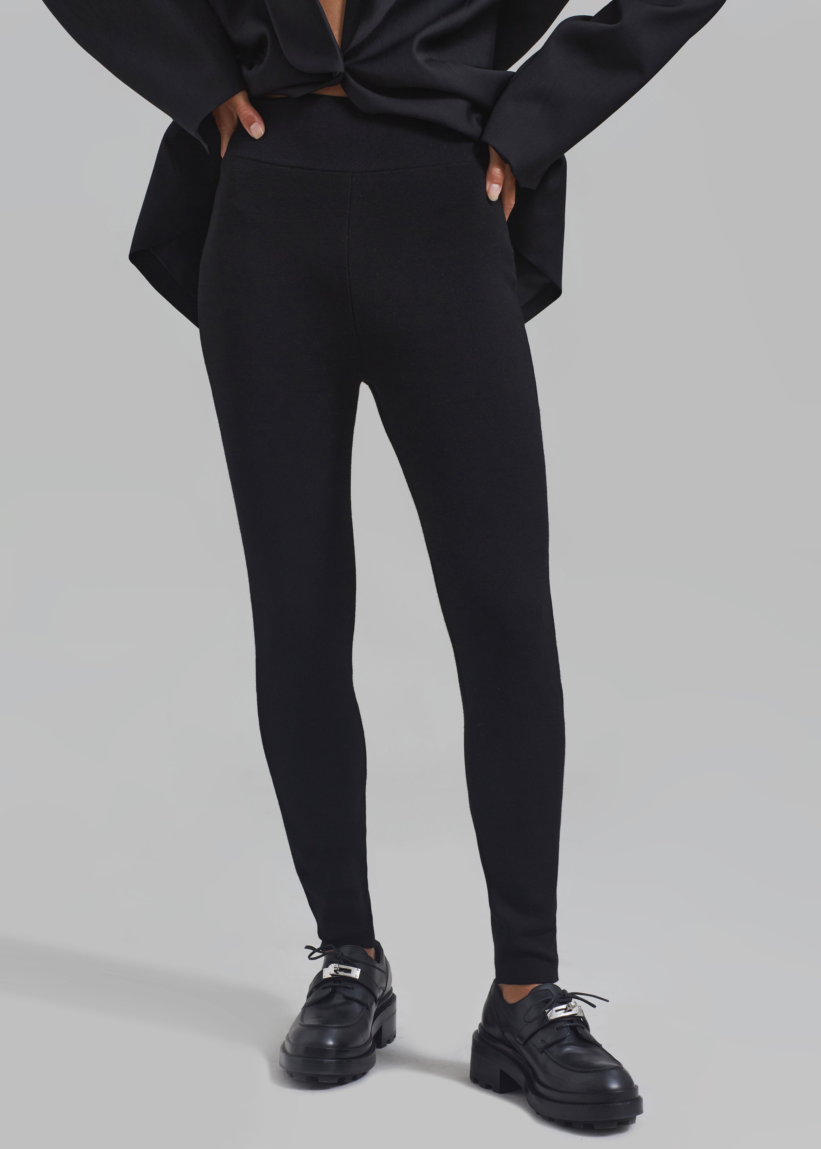 Cara Knit Leggings - Black - 1