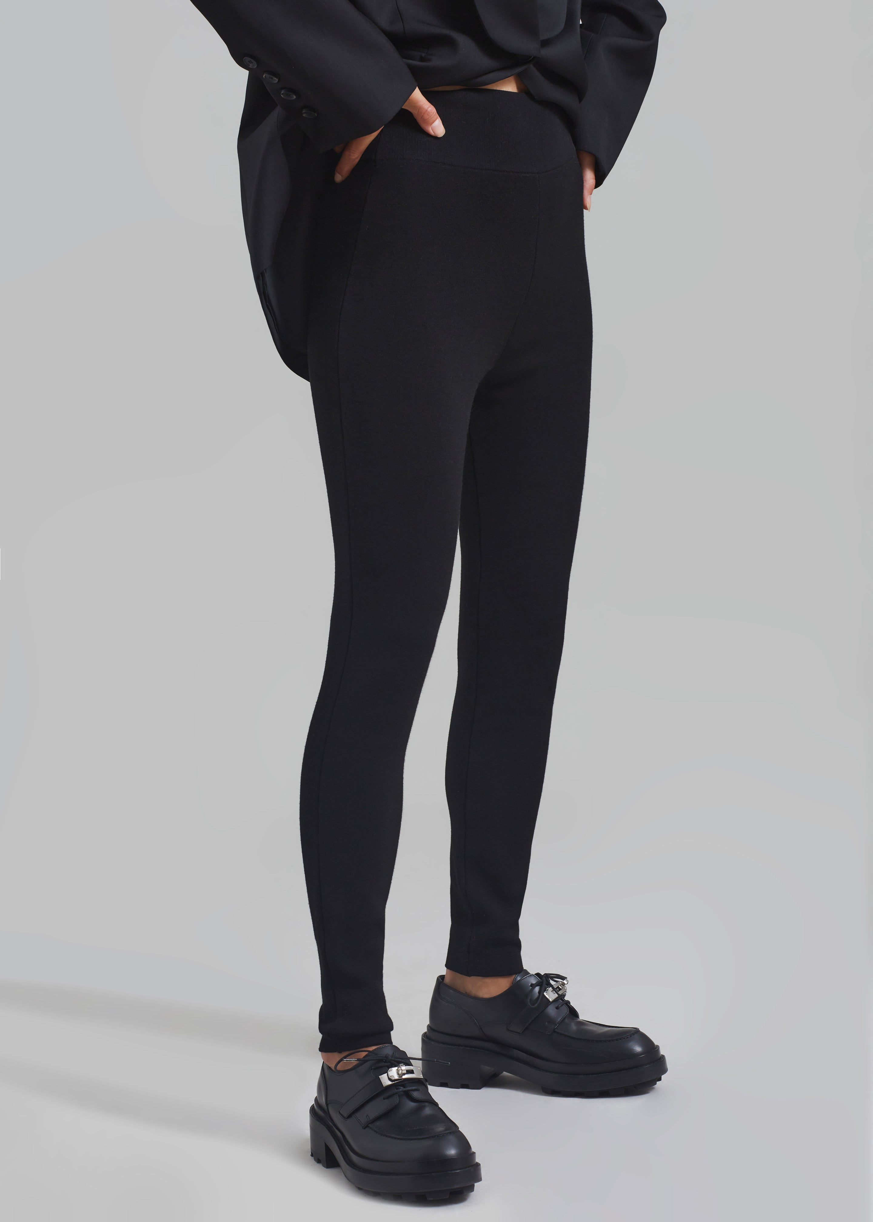 High-Waist Stretch Ponte Knit Legging