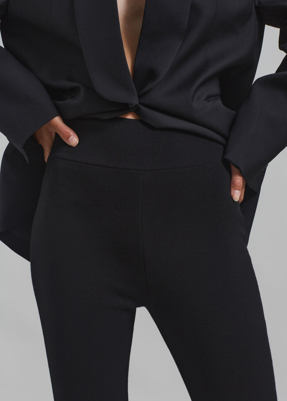 Cara Knit Leggings - Black - 1