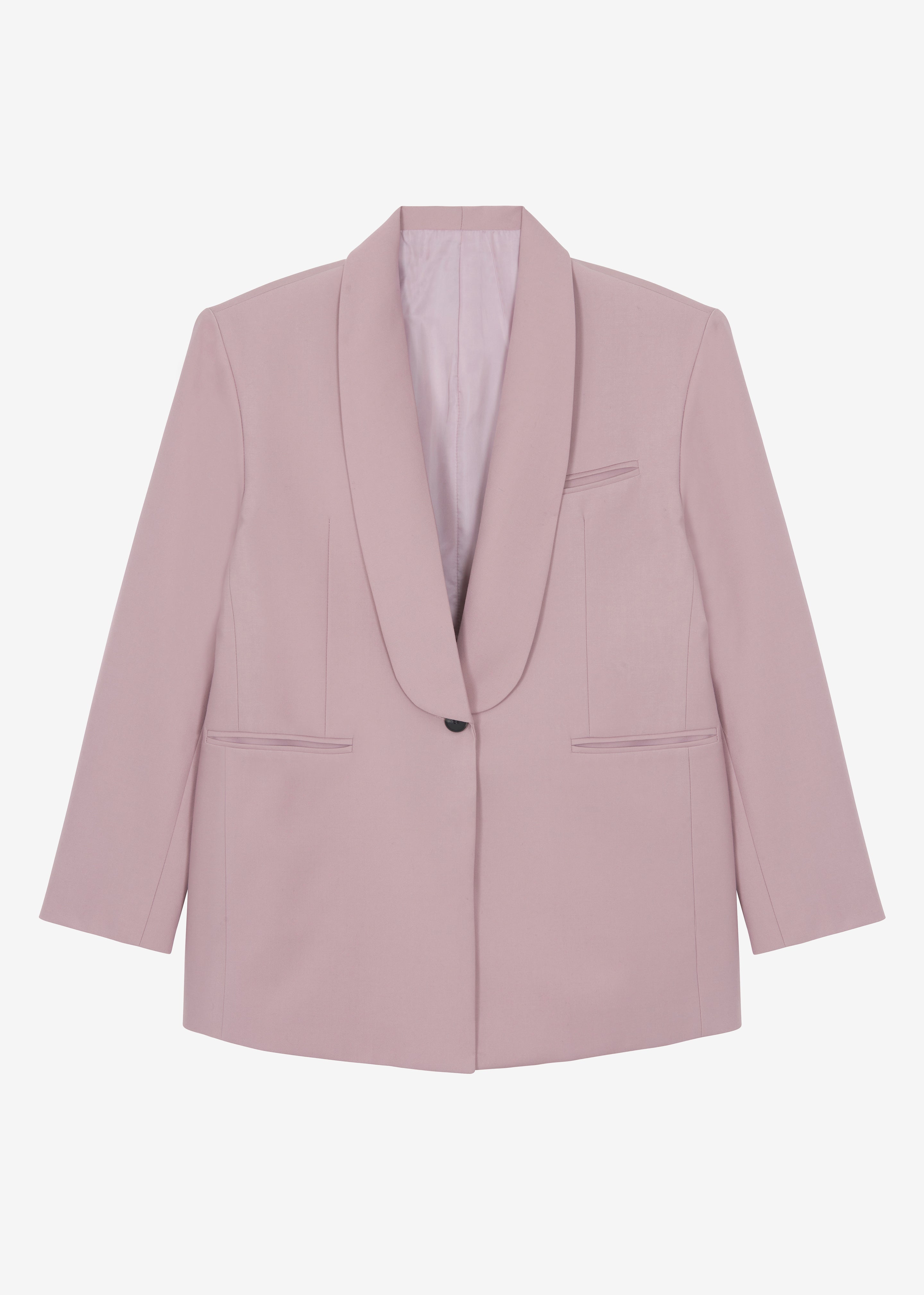 Carey Round Collar Blazer - Pink - 10