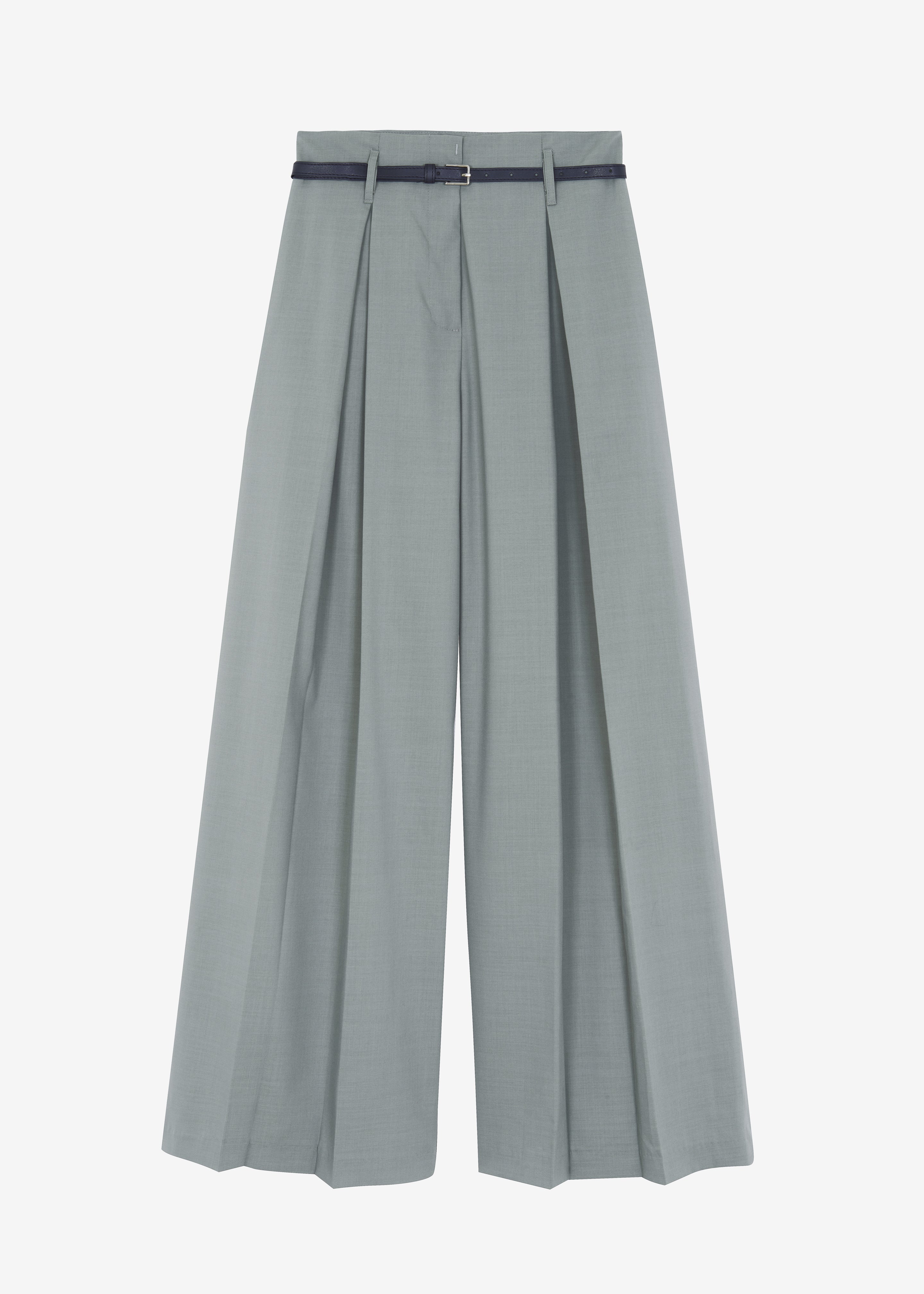 Caris Belted Trousers - Grey - 10