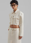 Carley Cropped Jacket - Cream