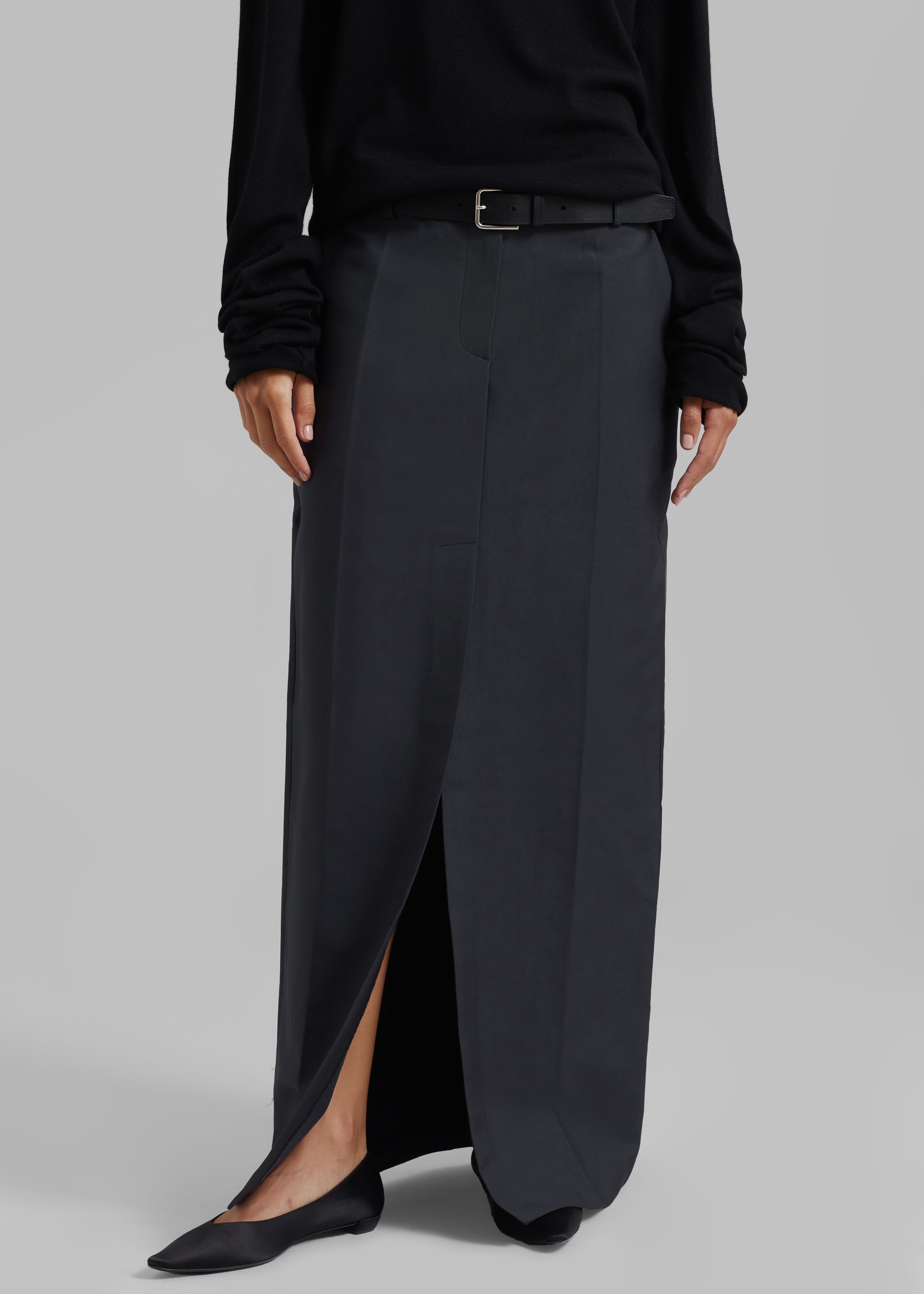 Carley Long Skirt - Charcoal - 2