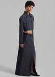 Carley Long Skirt - Charcoal