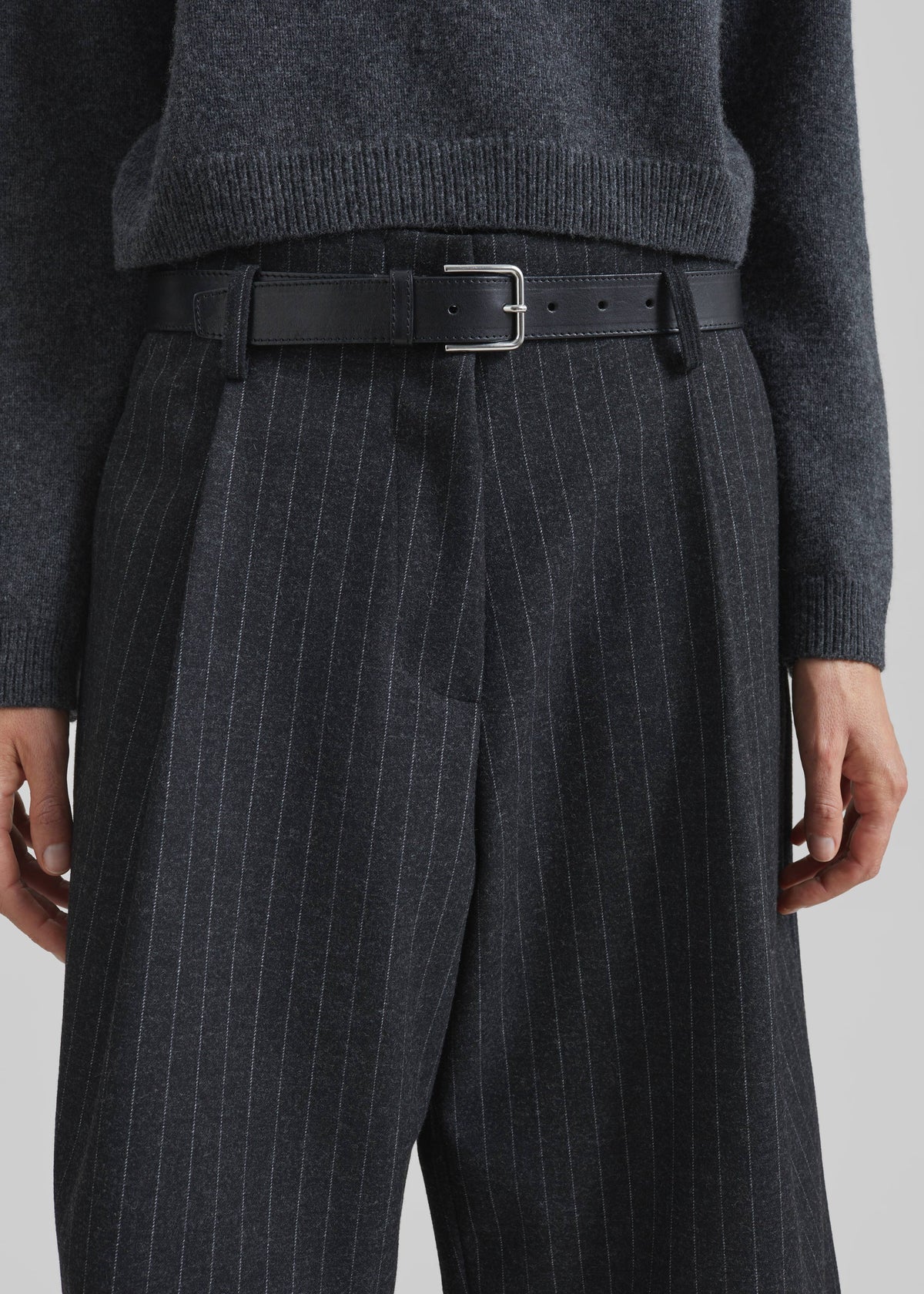 Carlow Bermuda Shorts - Charcoal/White Pinstripe - 3