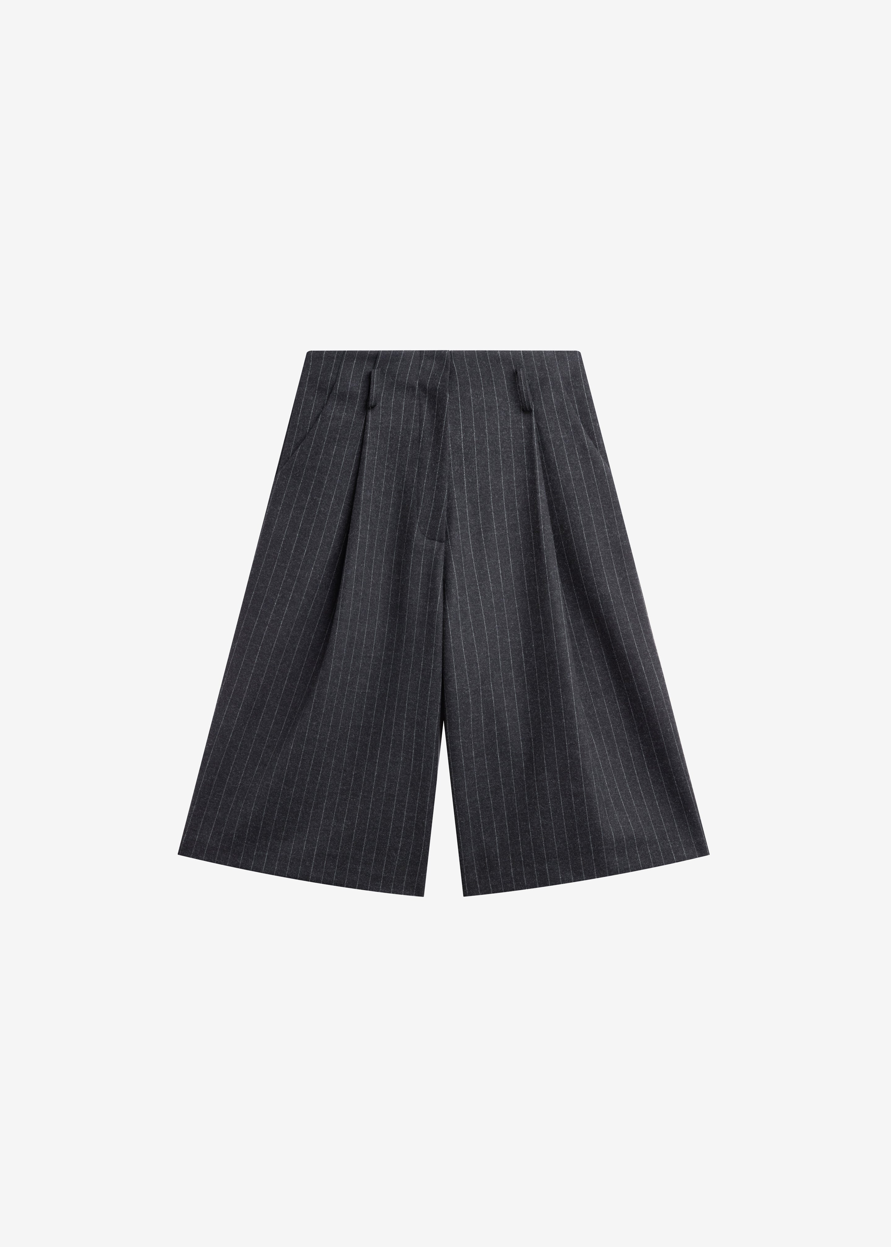Carlow Bermuda Shorts - Charcoal/White Pinstripe – The Frankie Shop