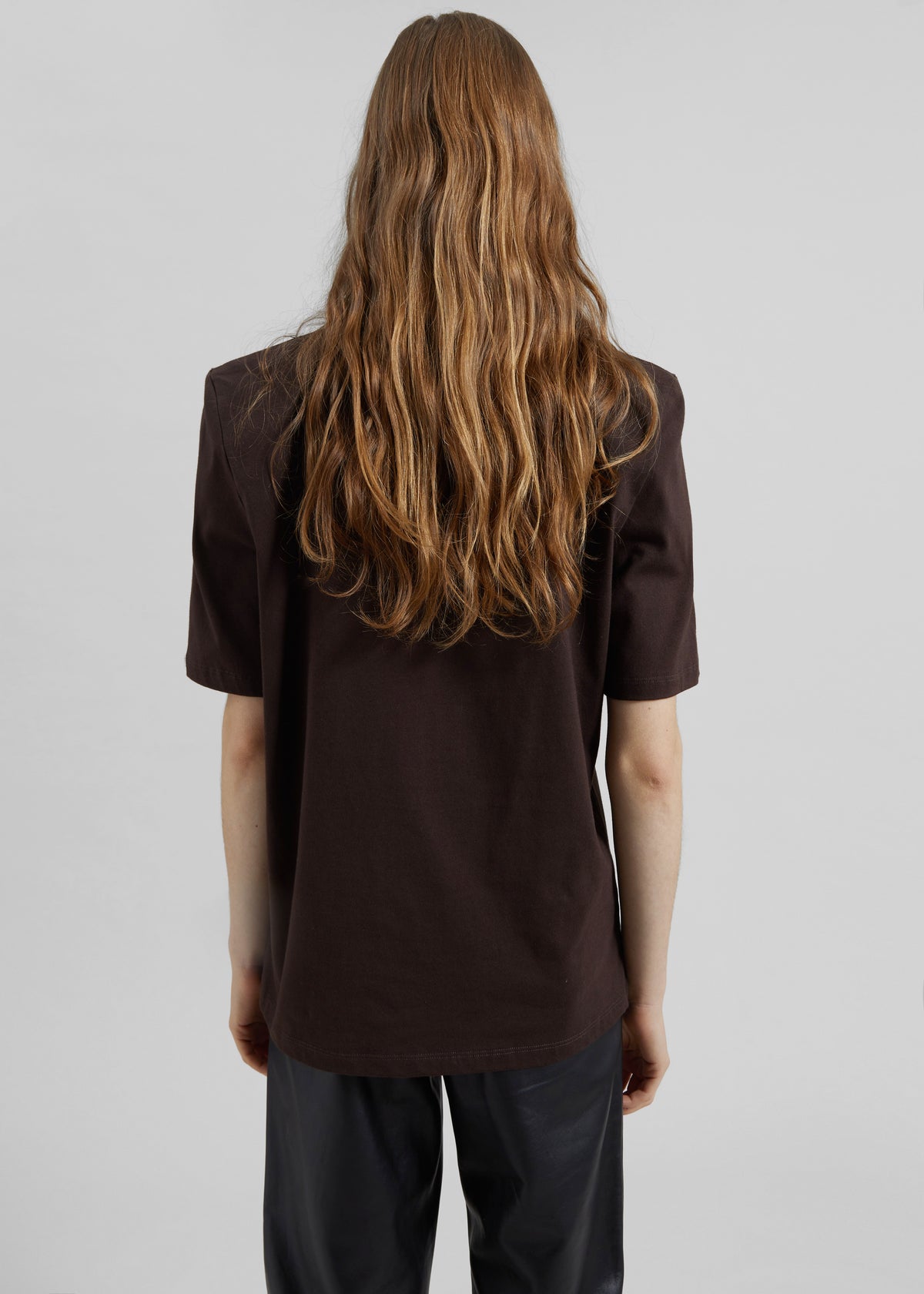 Carrington Padded Shoulder Tee - Brown - 6
