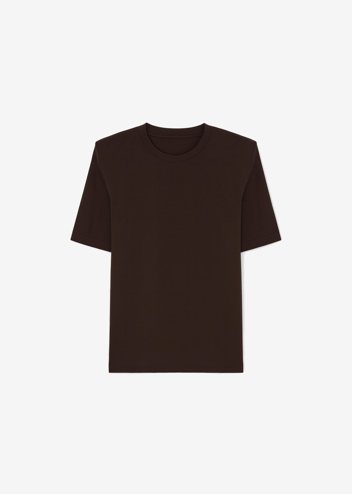 Carrington Padded Shoulder Tee - Brown - 7