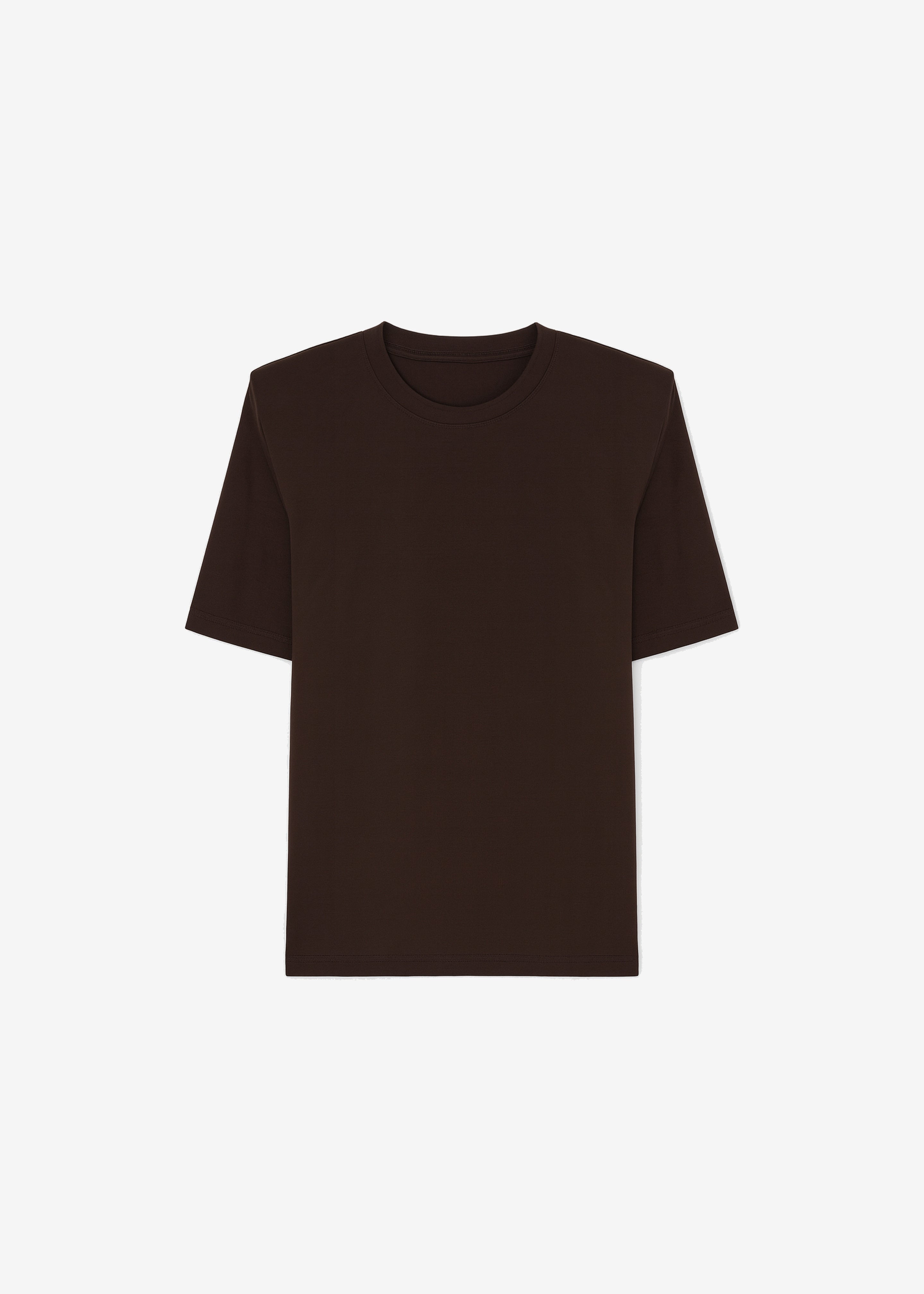 Carrington Padded Shoulder Tee - Brown - 7