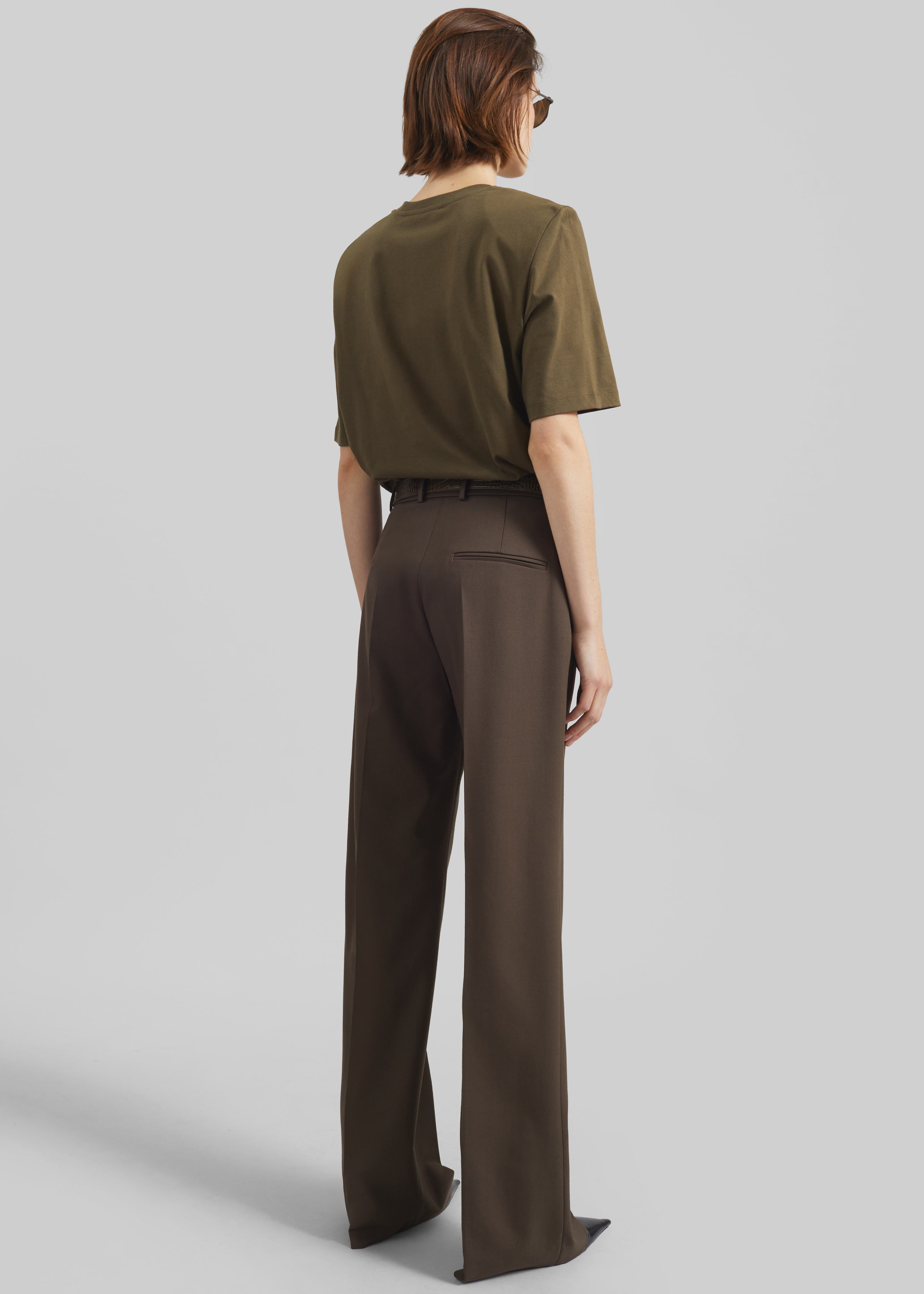 Carrington Padded Shoulder Tee - Olive - 6