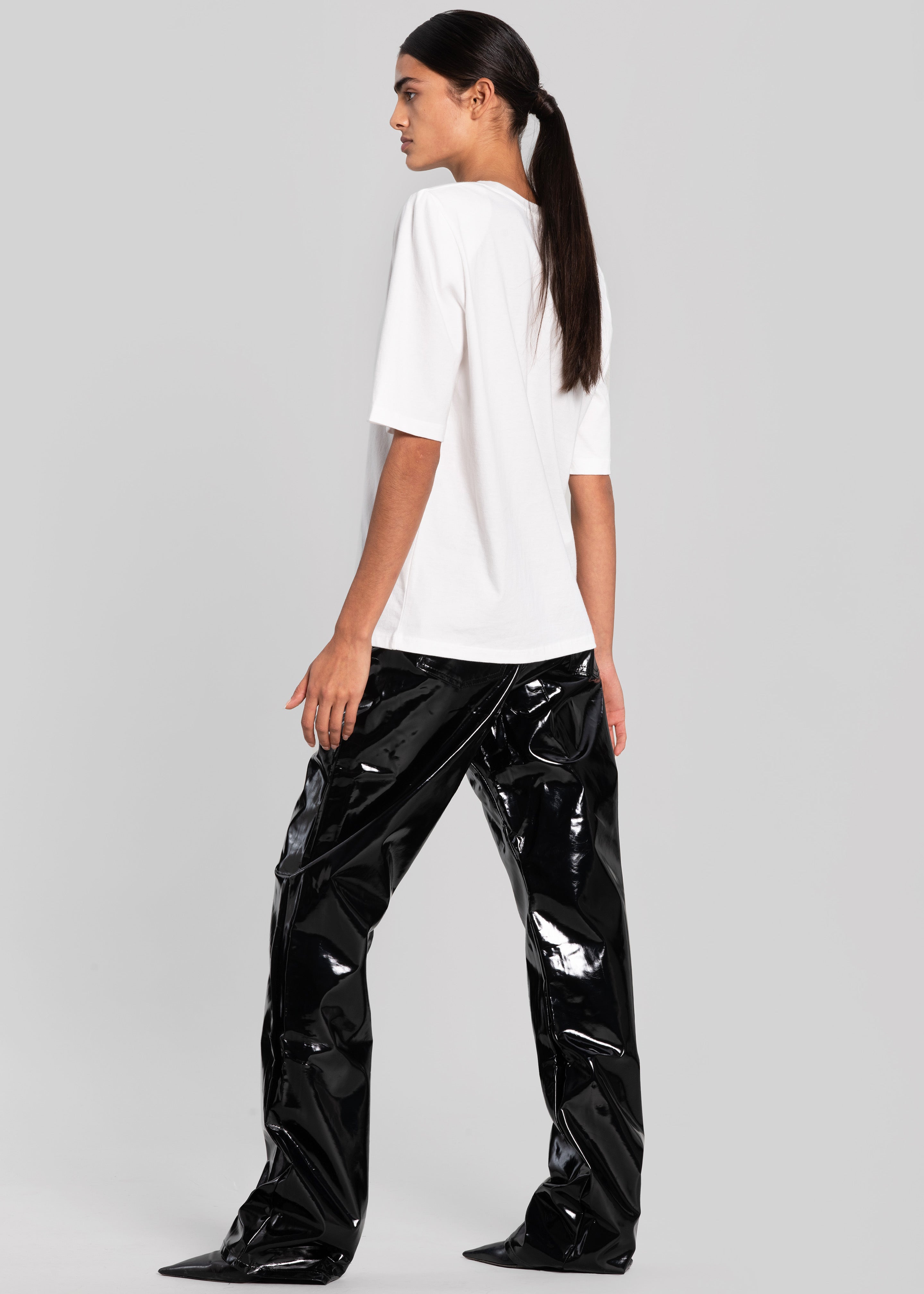 Carrington Padded Shoulder Tee - White - 9