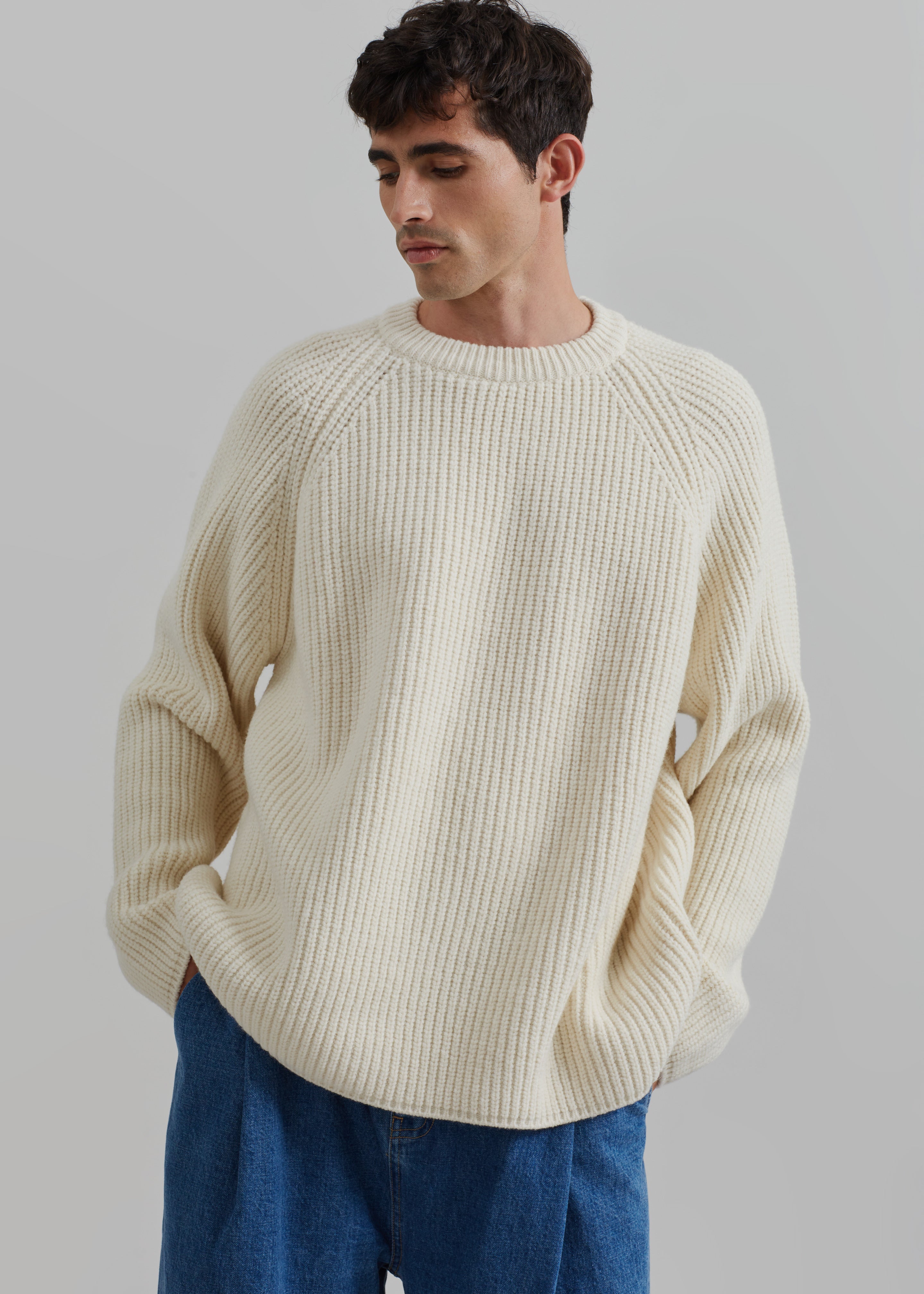 Carter Crew Neck Sweater - Beige - 6