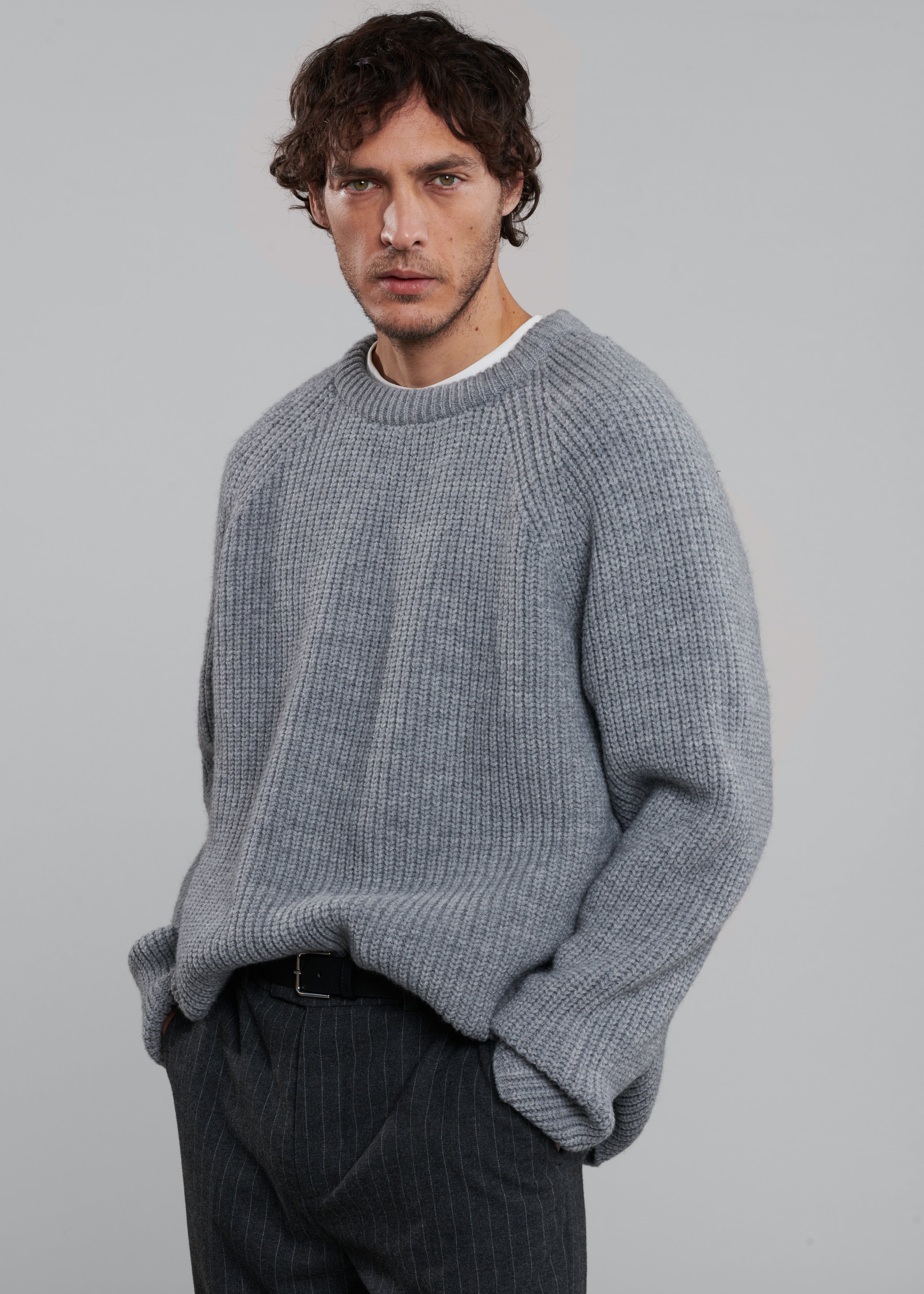 Carter Crew Neck Sweater - Grey - 3