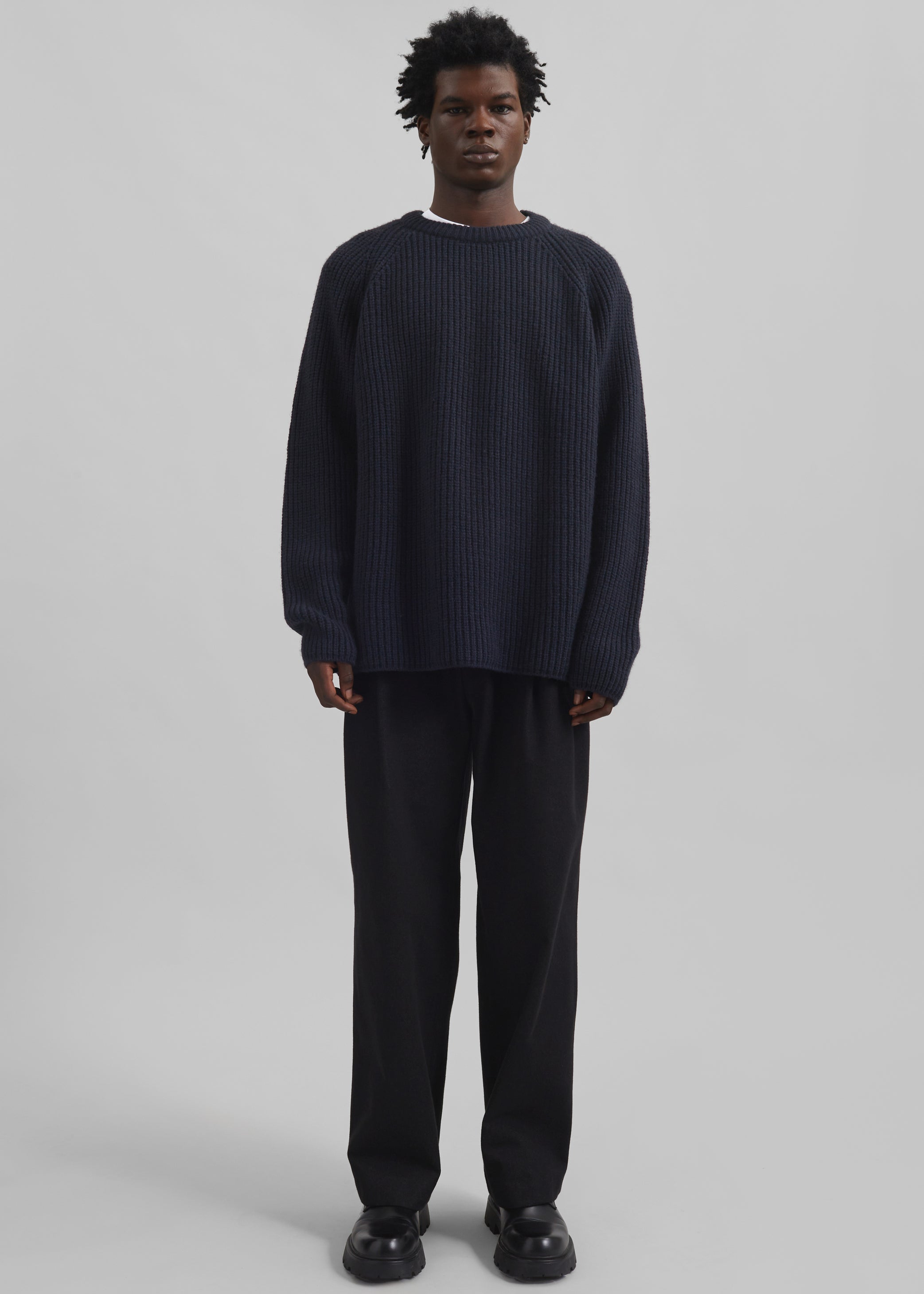Shop the look image for Carter Crew Neck Sweater - Navy