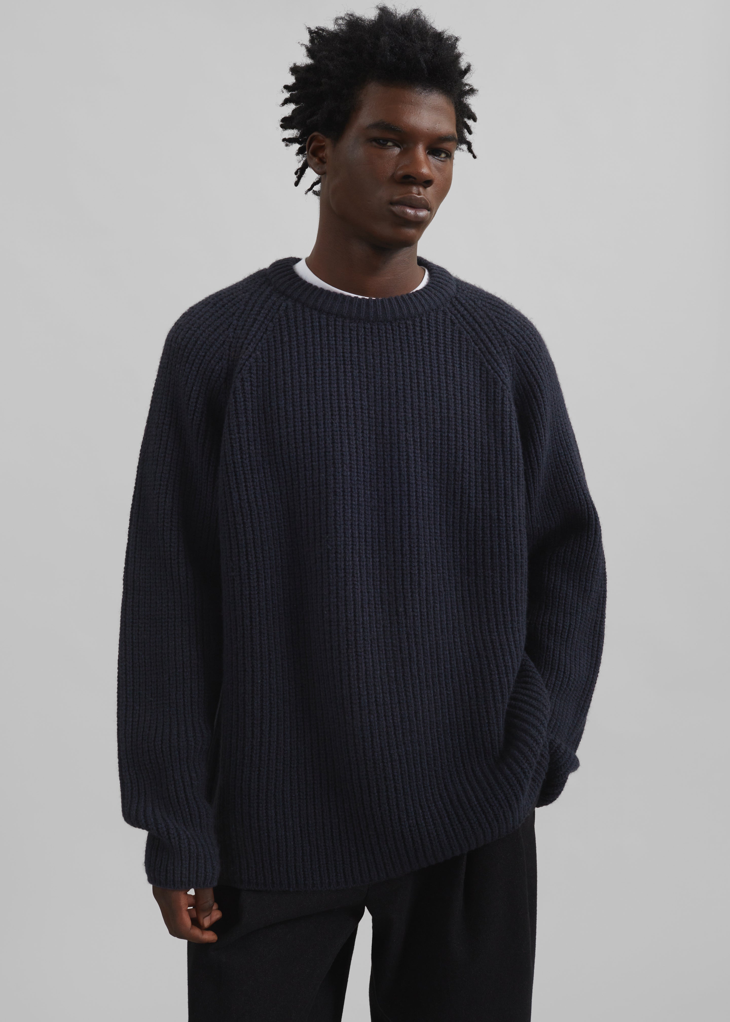 Carter Crew Neck Sweater - Navy - 1