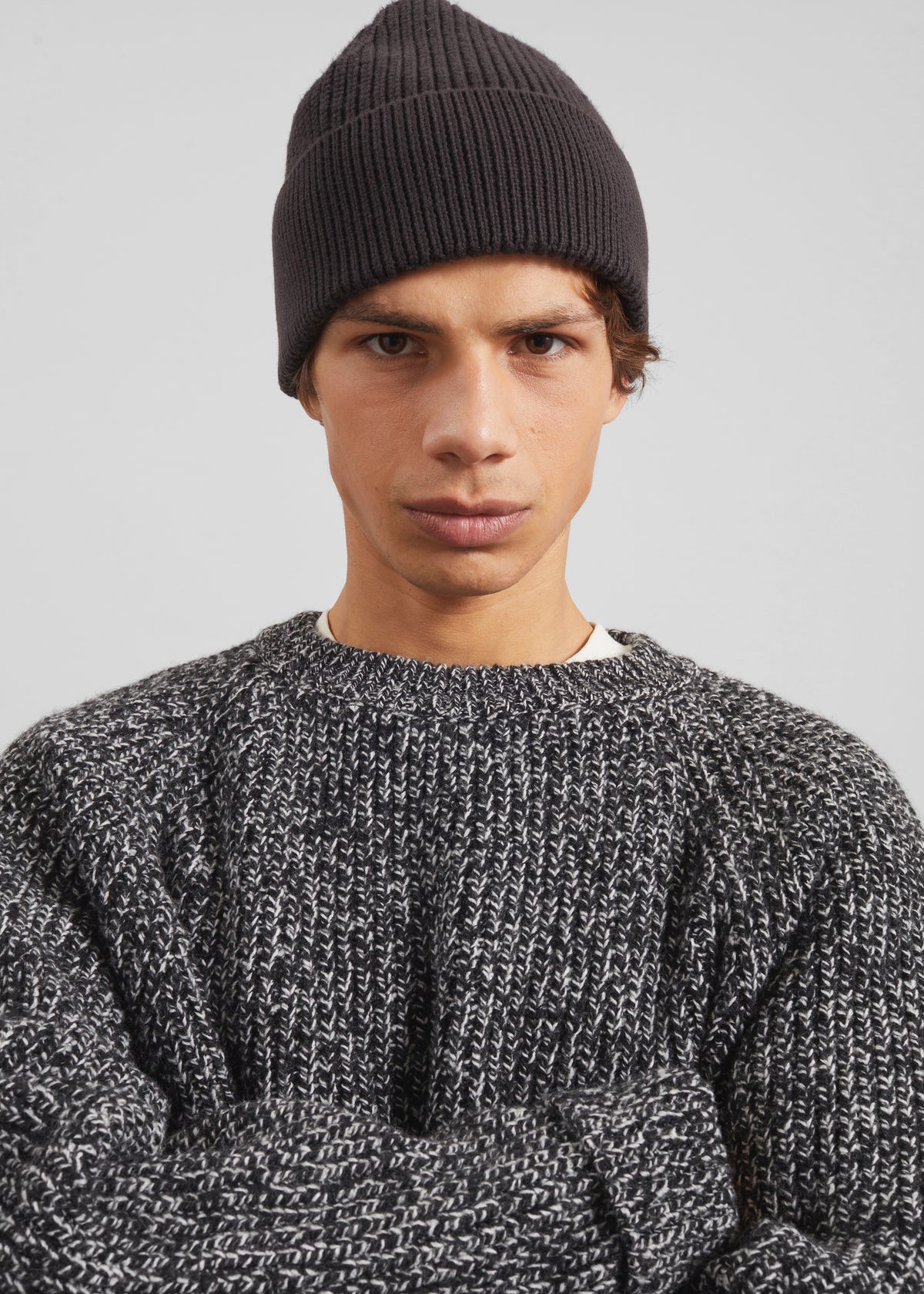 Carter Crewneck Sweater - Black Melange - 3
