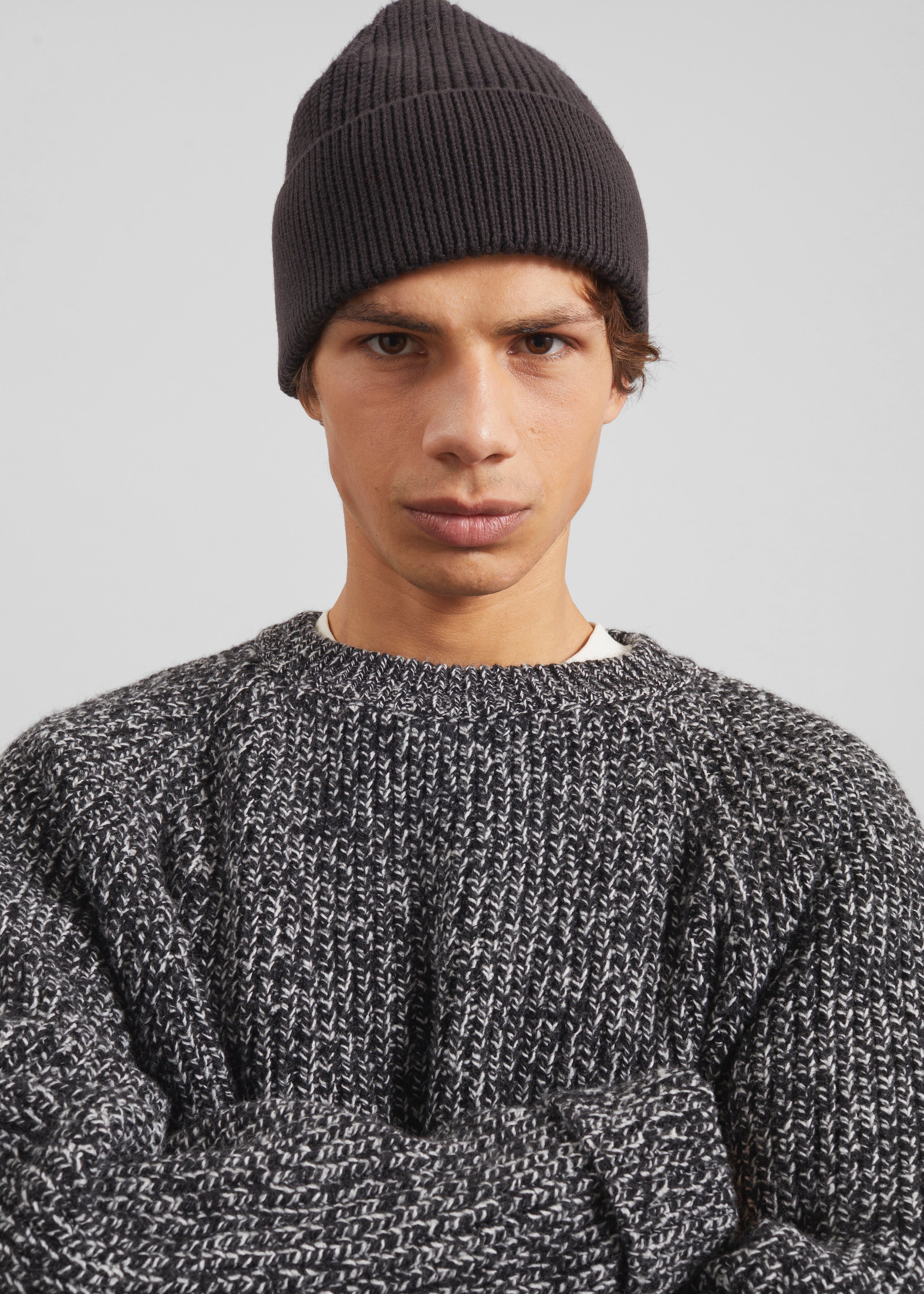 Carter Crewneck Sweater - Black Melange - 3