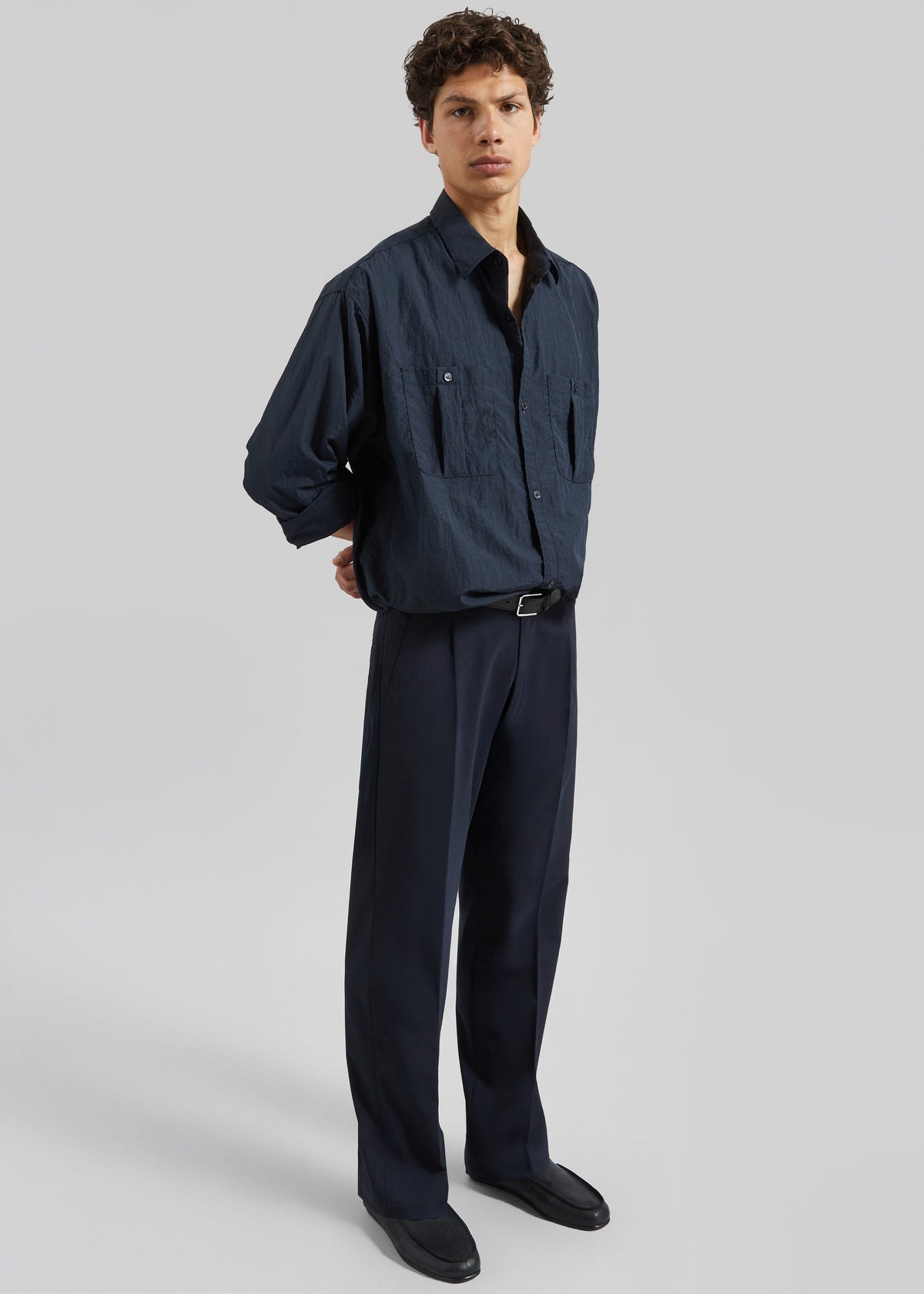 Casares Drawstring Shirt - Navy - 5