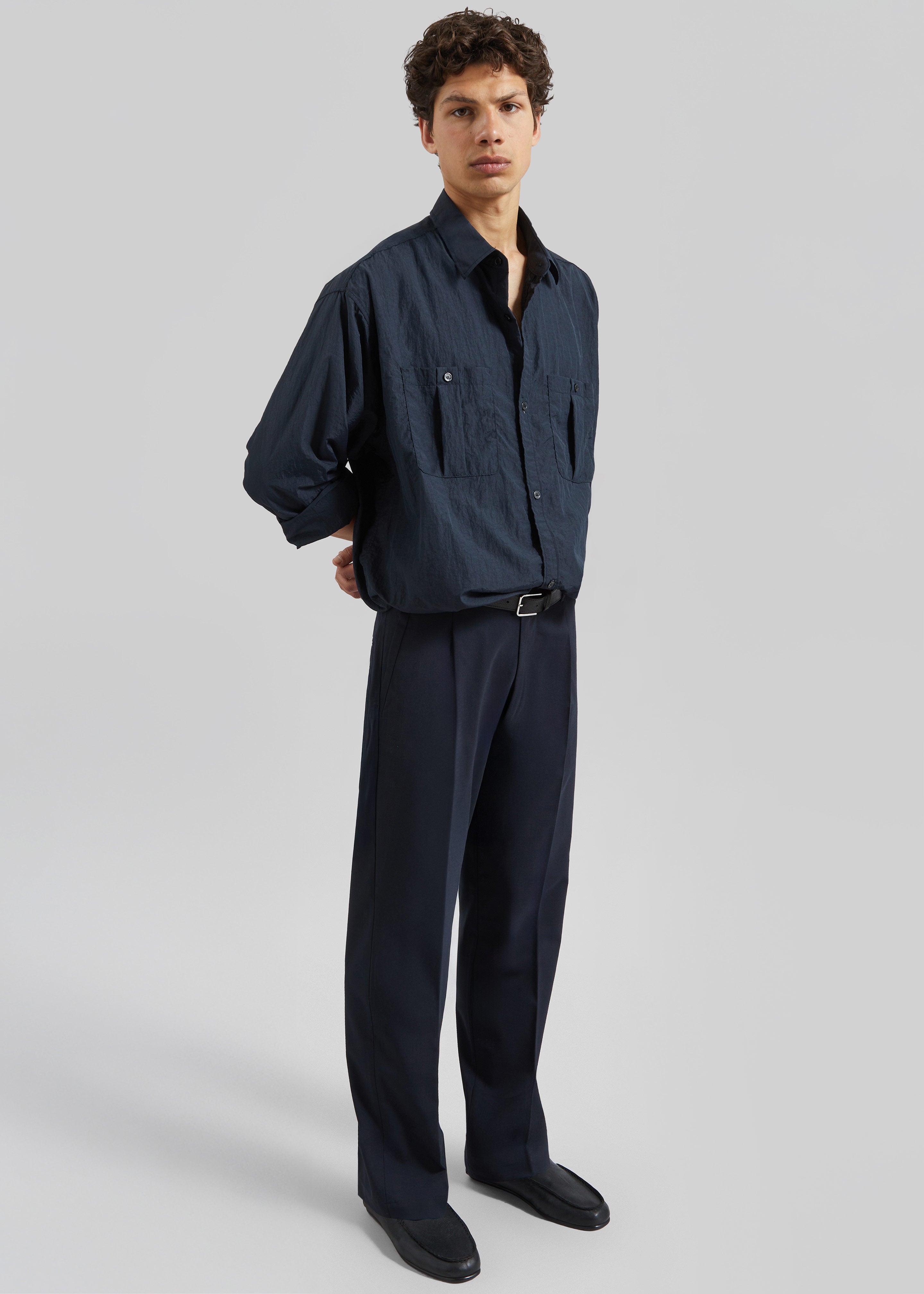 Casares Drawstring Shirt - Navy - 5