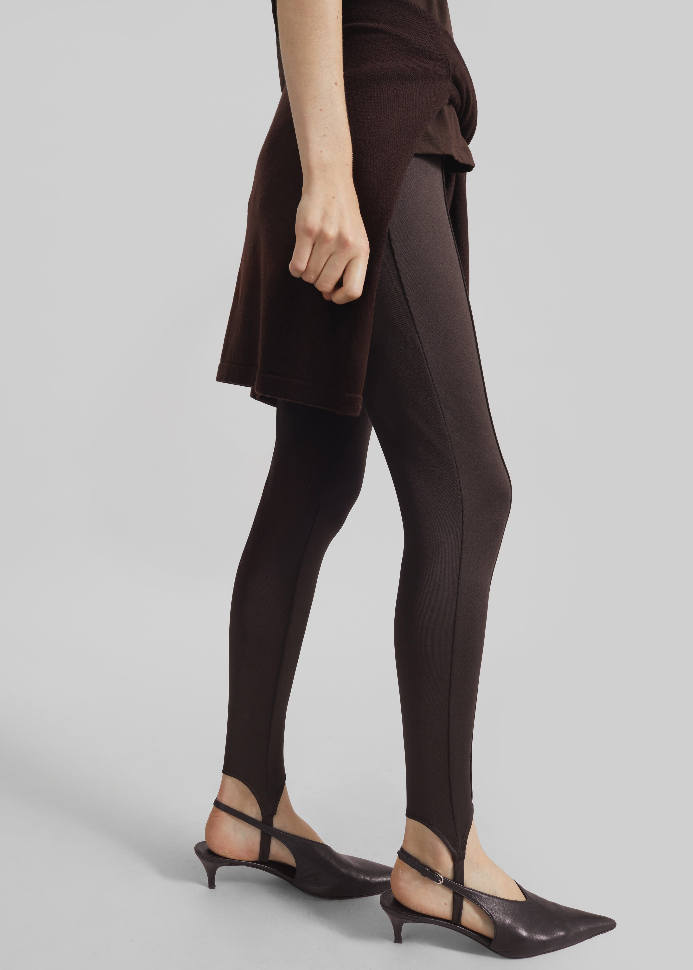 Caserta Stirrup Leggings - Brown - 8