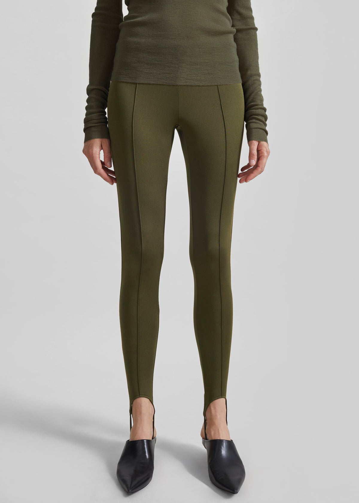 Caserta Stirrup Leggings - Olive - 5
