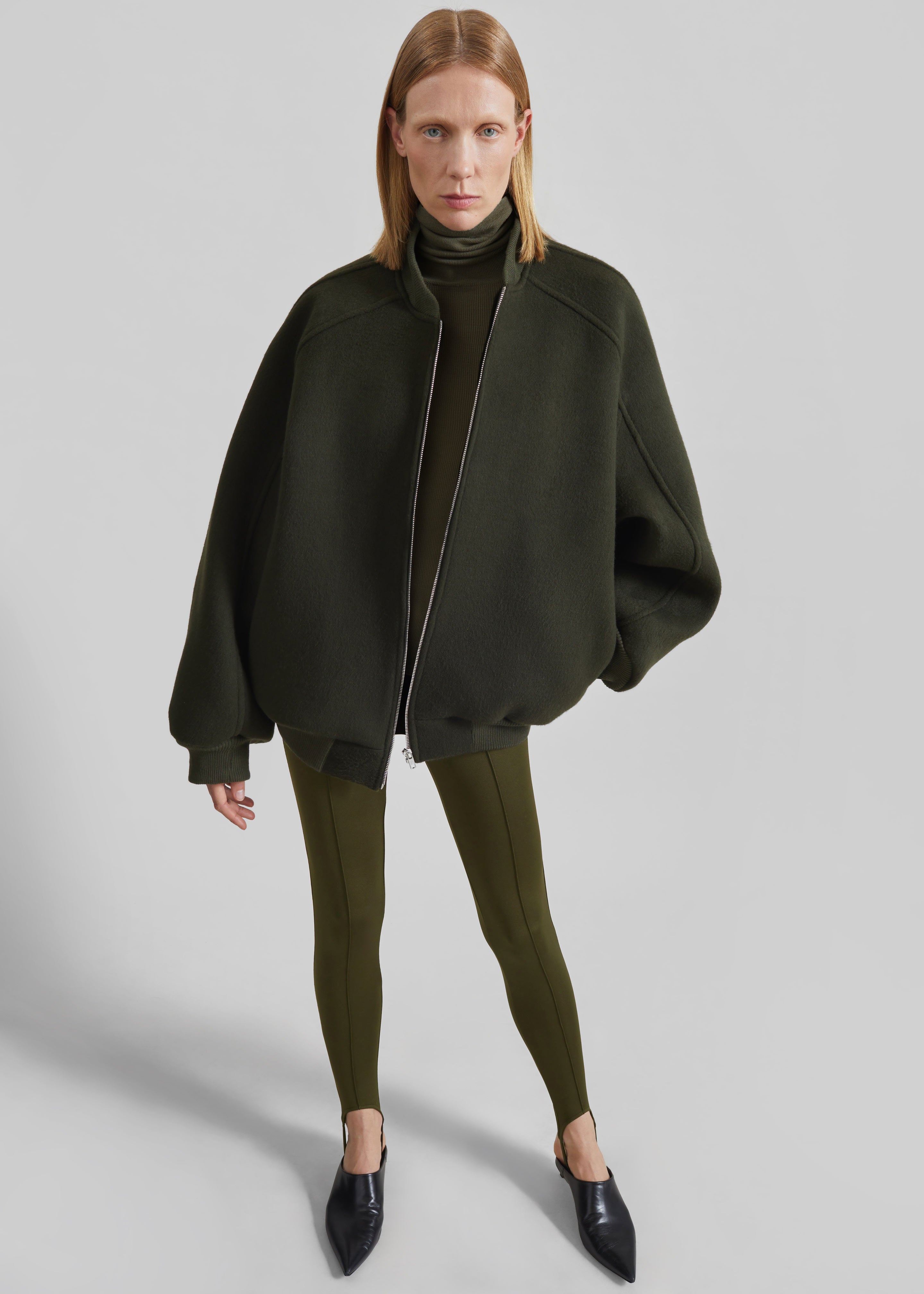 Caserta Stirrup Leggings - Olive - 1