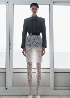 Beaufille Cassia Lace Stockings - White