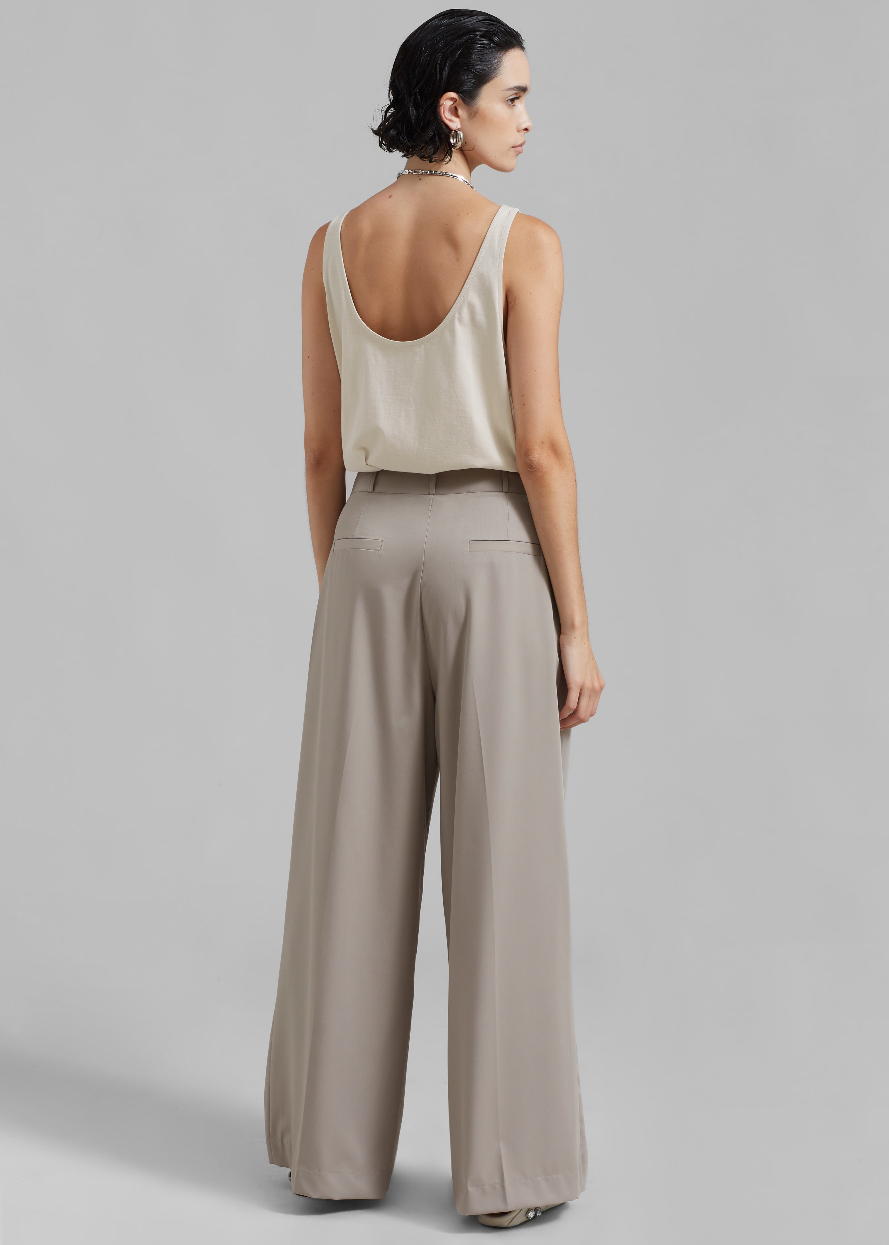 Catalina Pleated Trousers - Grey - 11