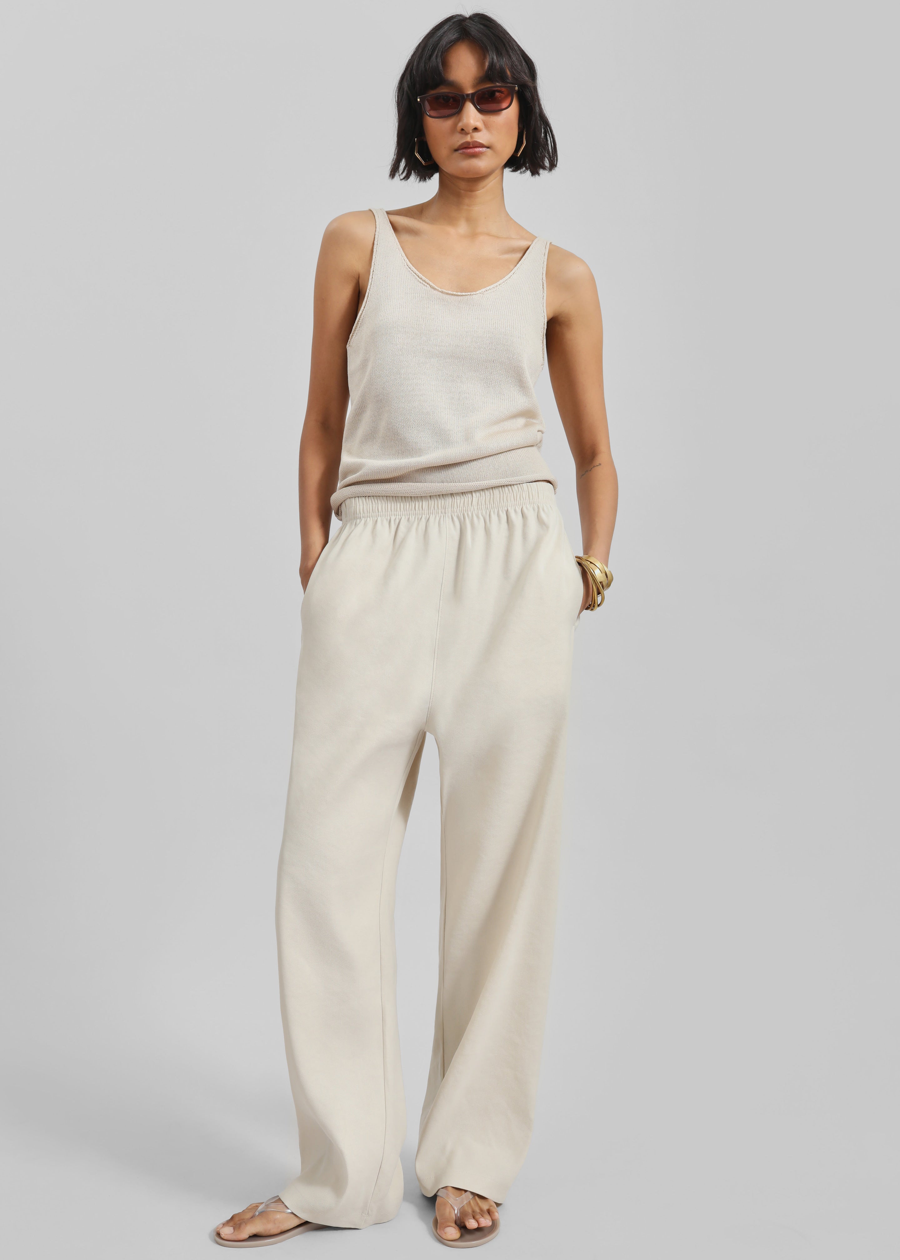 Cavert Linen Pants - Sand - 6