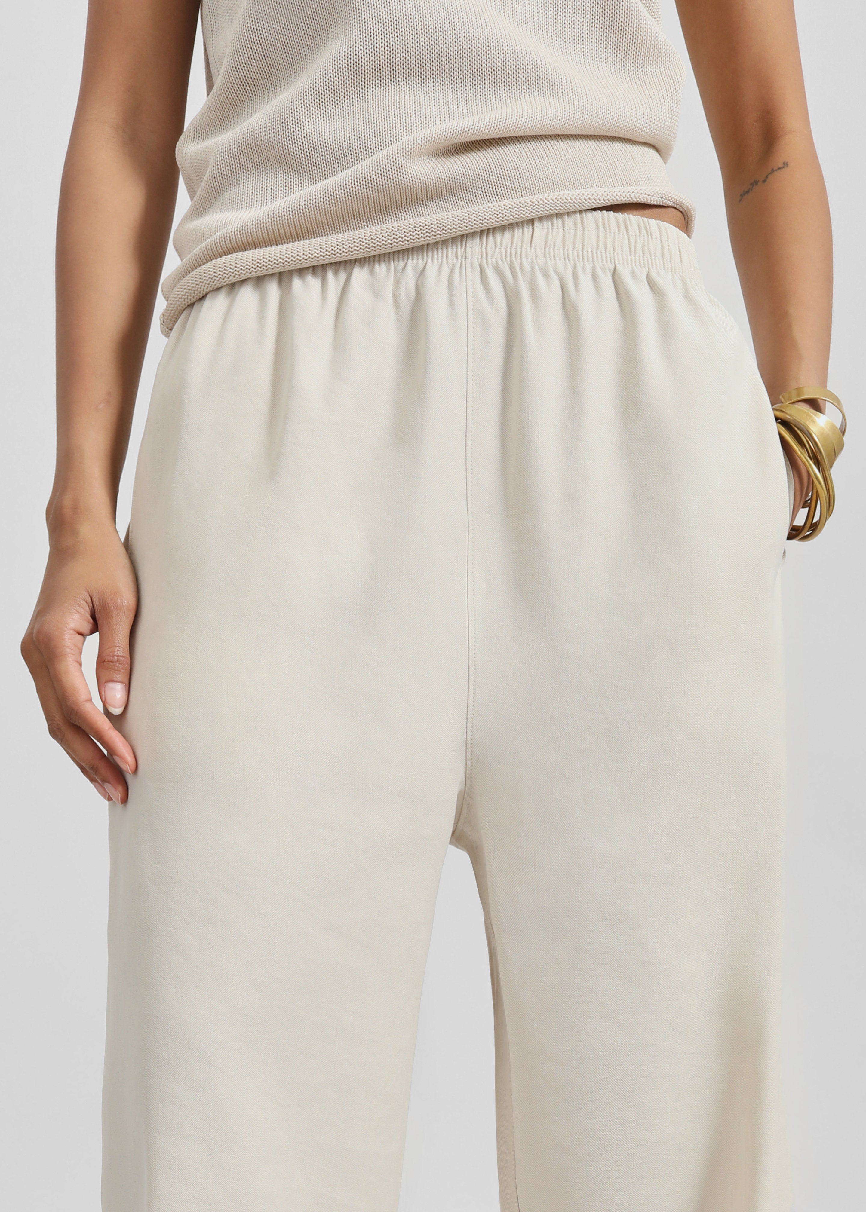 Cavert Linen Pants - Sand - 3