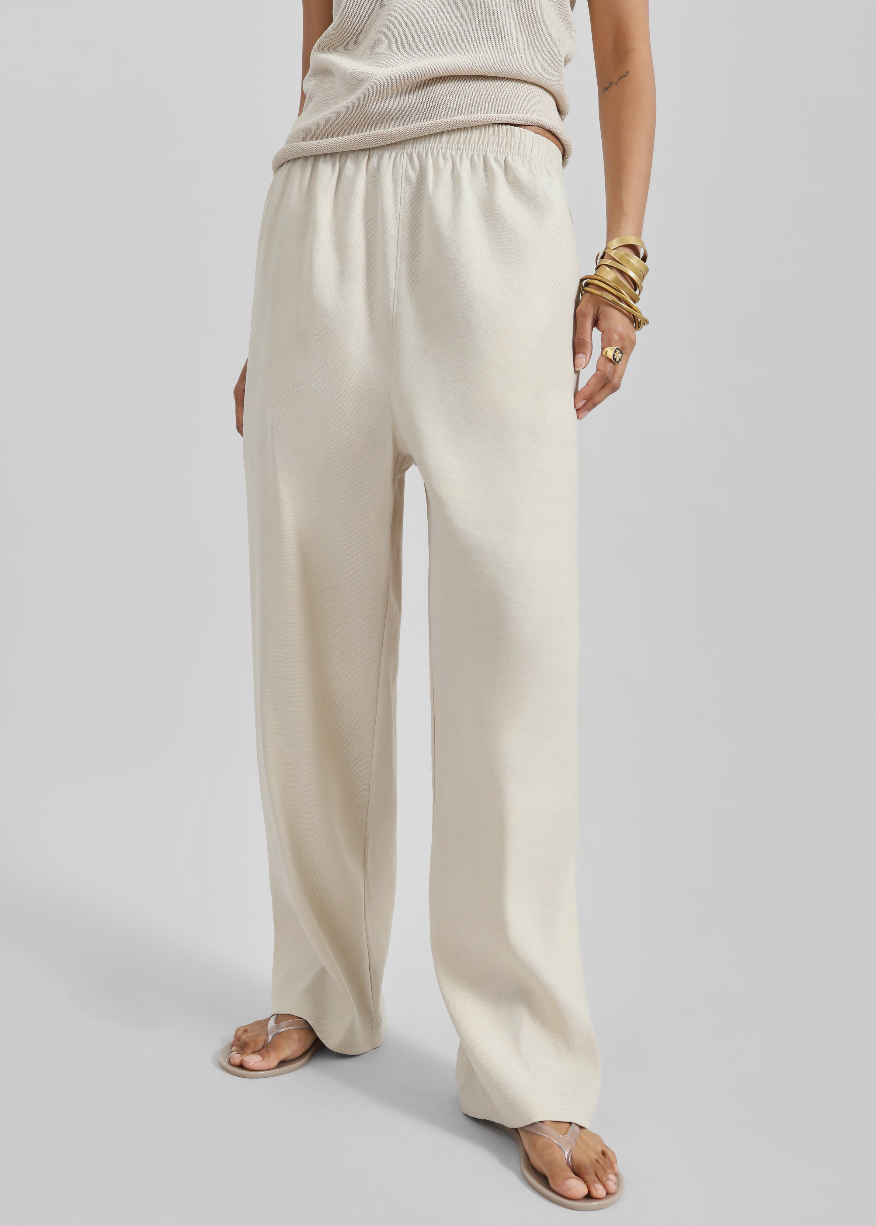 Cavert Linen Pants - Sand - 2