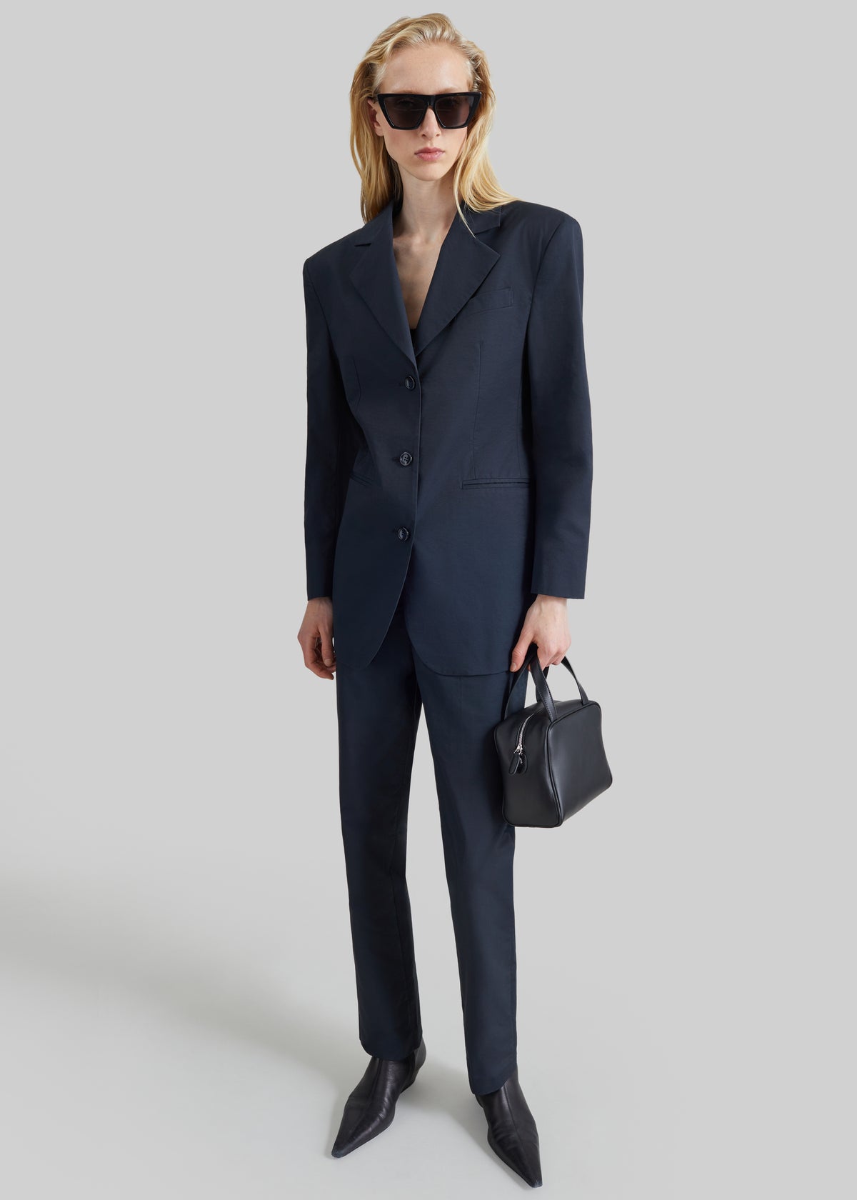 Cazal Slim Tailored Trousers - Navy