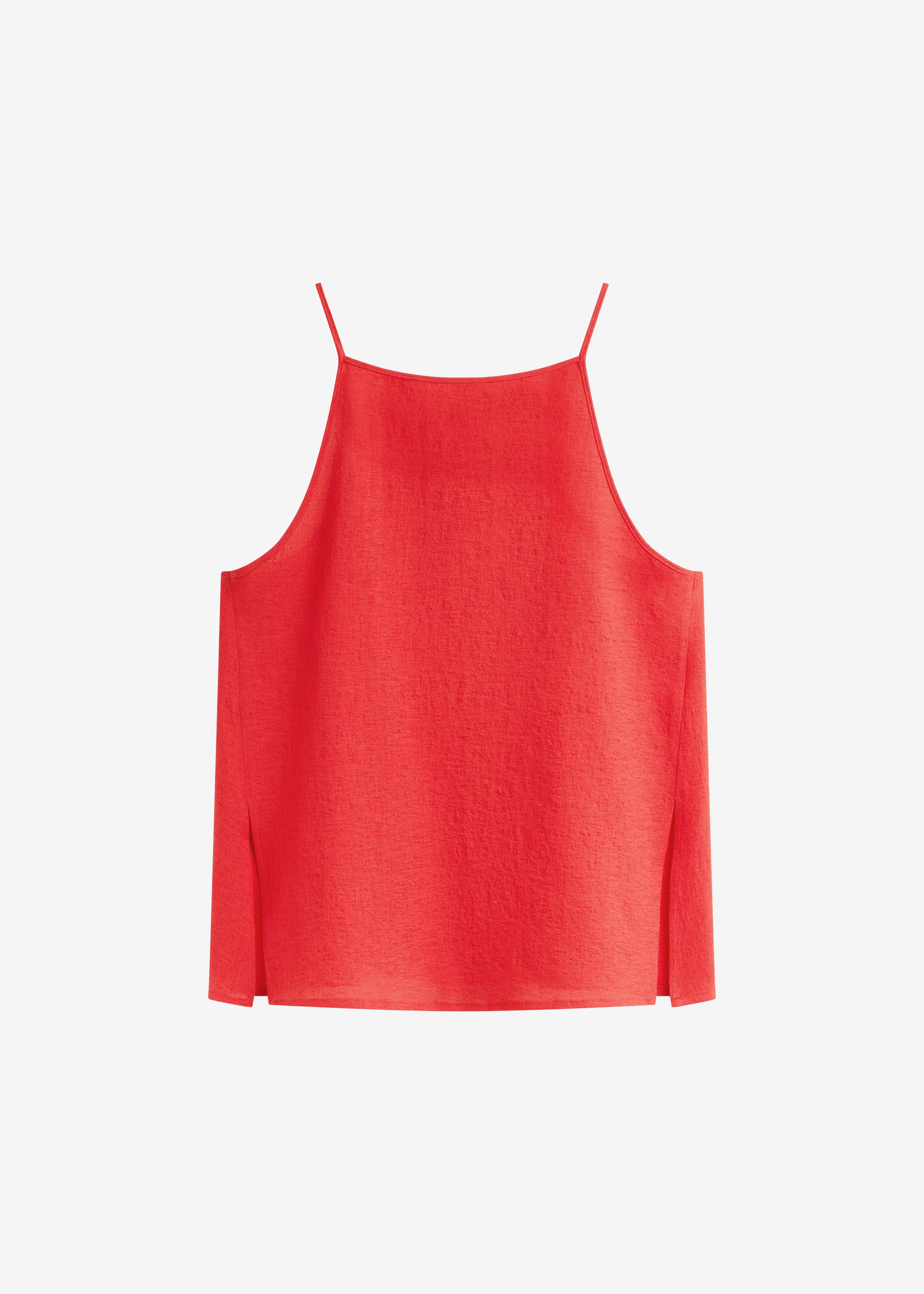 Cazaux Textured Boxy Top - Red - 8