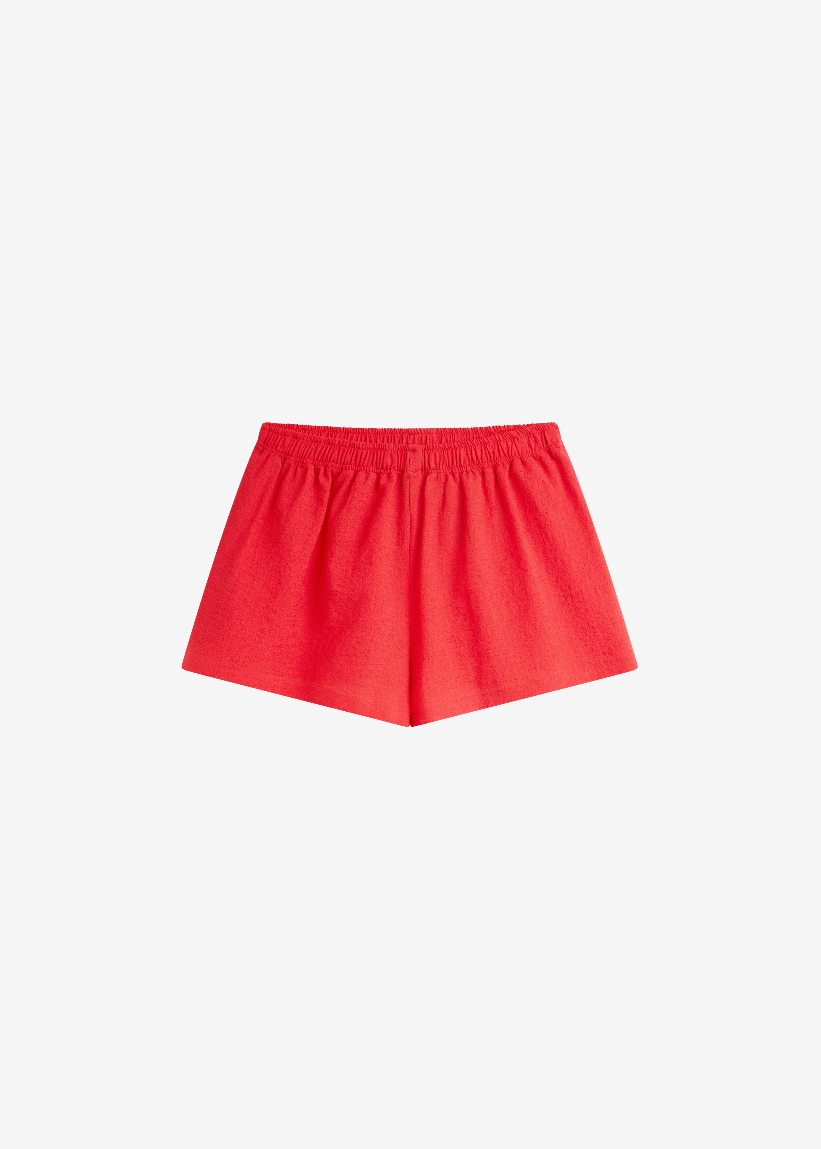 Cazaux Textured Mini Shorts - Red - 9