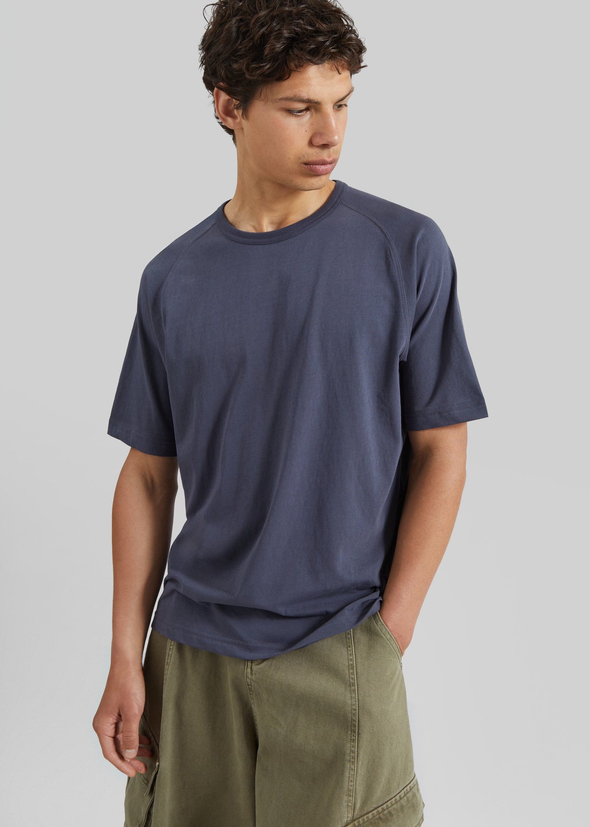 Ceduna Raglan Sleeve T-Shirt - Navy Melange - 1