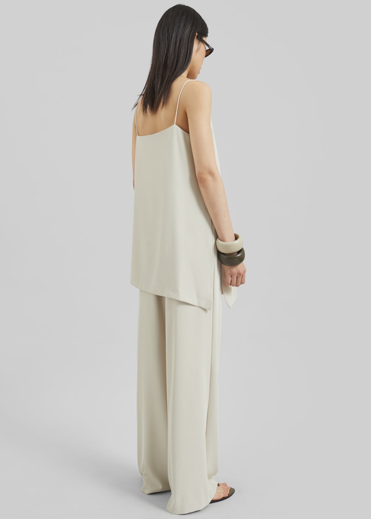 Celano Fluid Wide Pants - Light Beige - 5