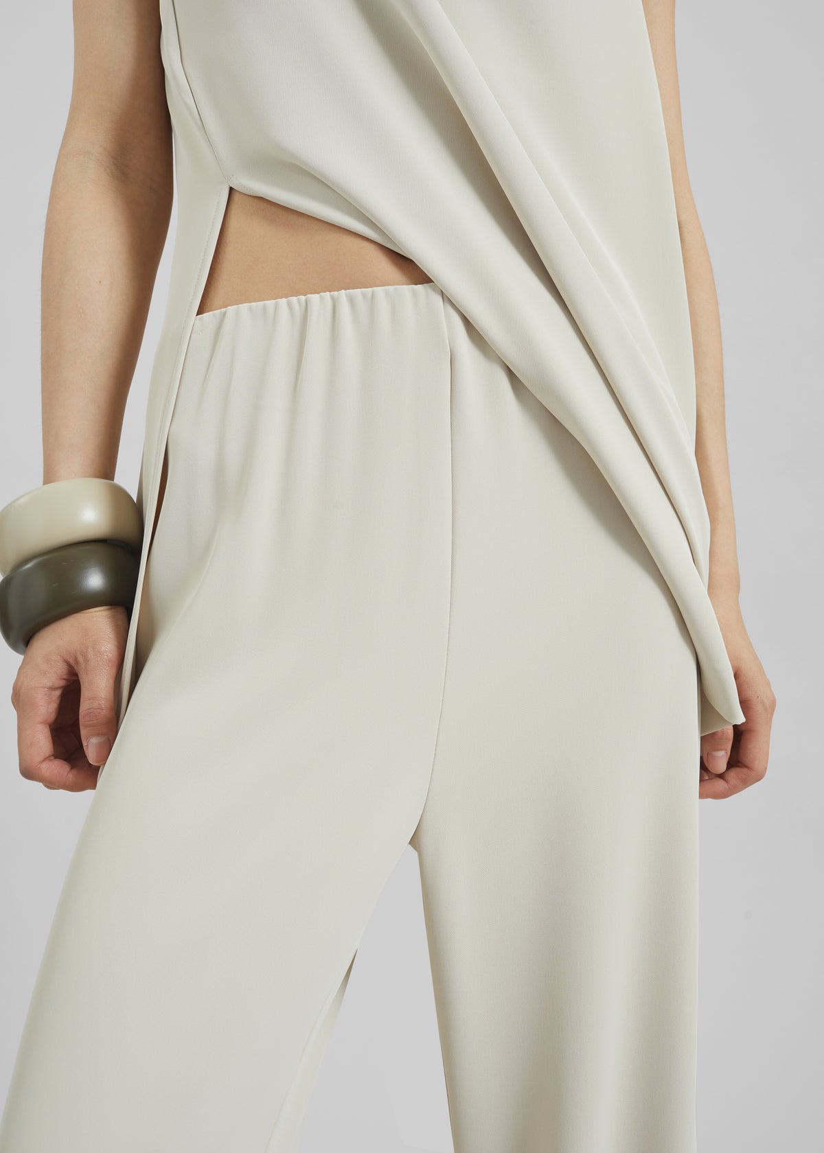 Celano Fluid Wide Pants - Light Beige - 3