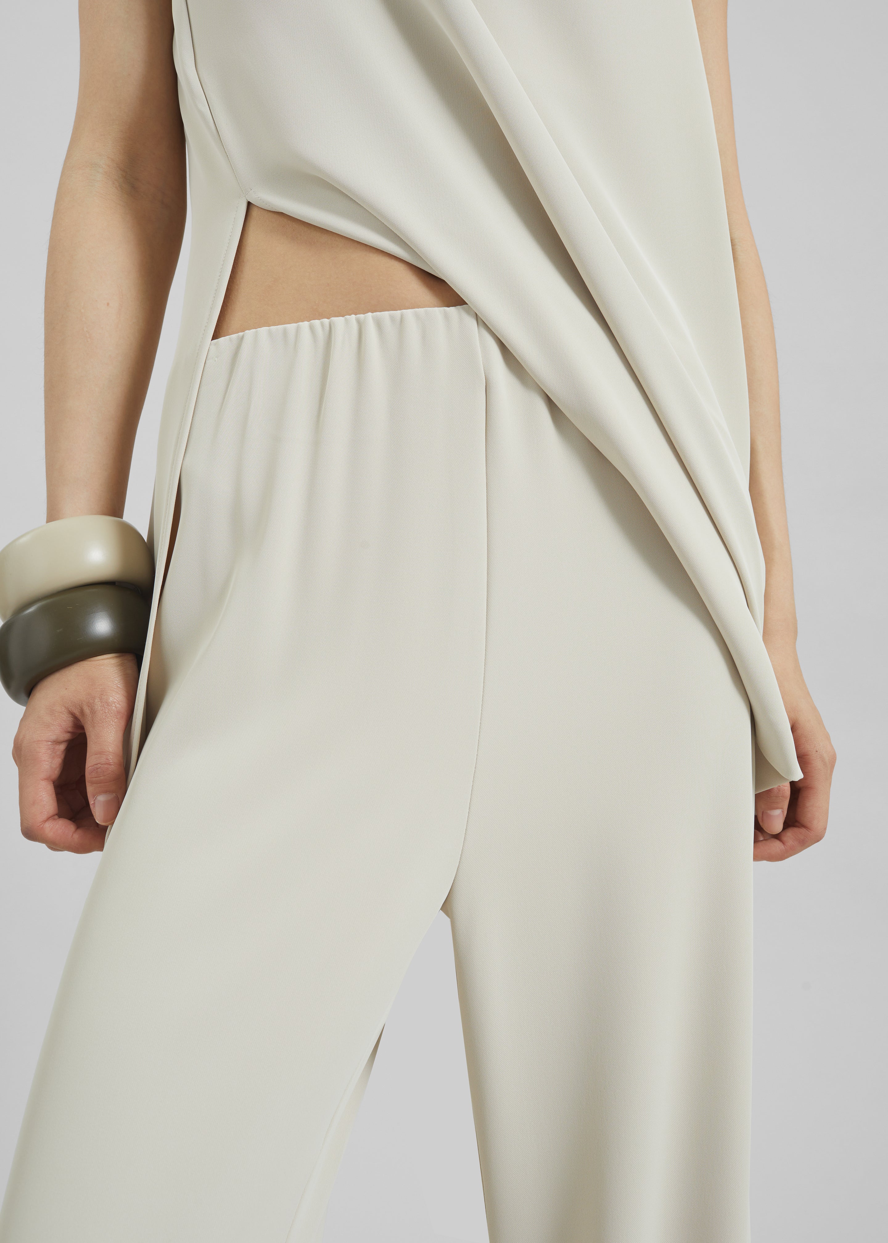 Celano Fluid Wide Pants - Light Beige - 3