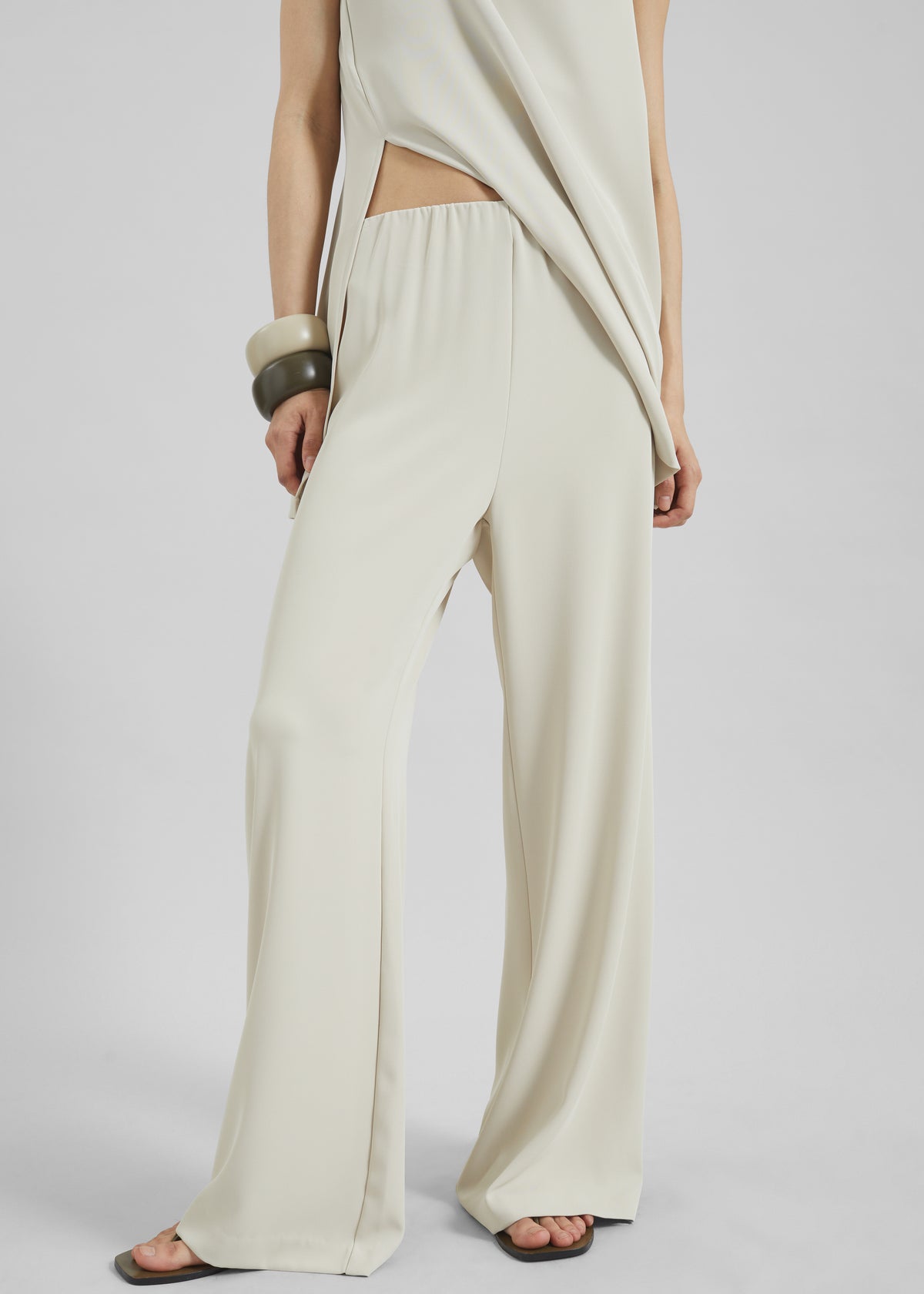 Celano Fluid Wide Pants - Light Beige - 2