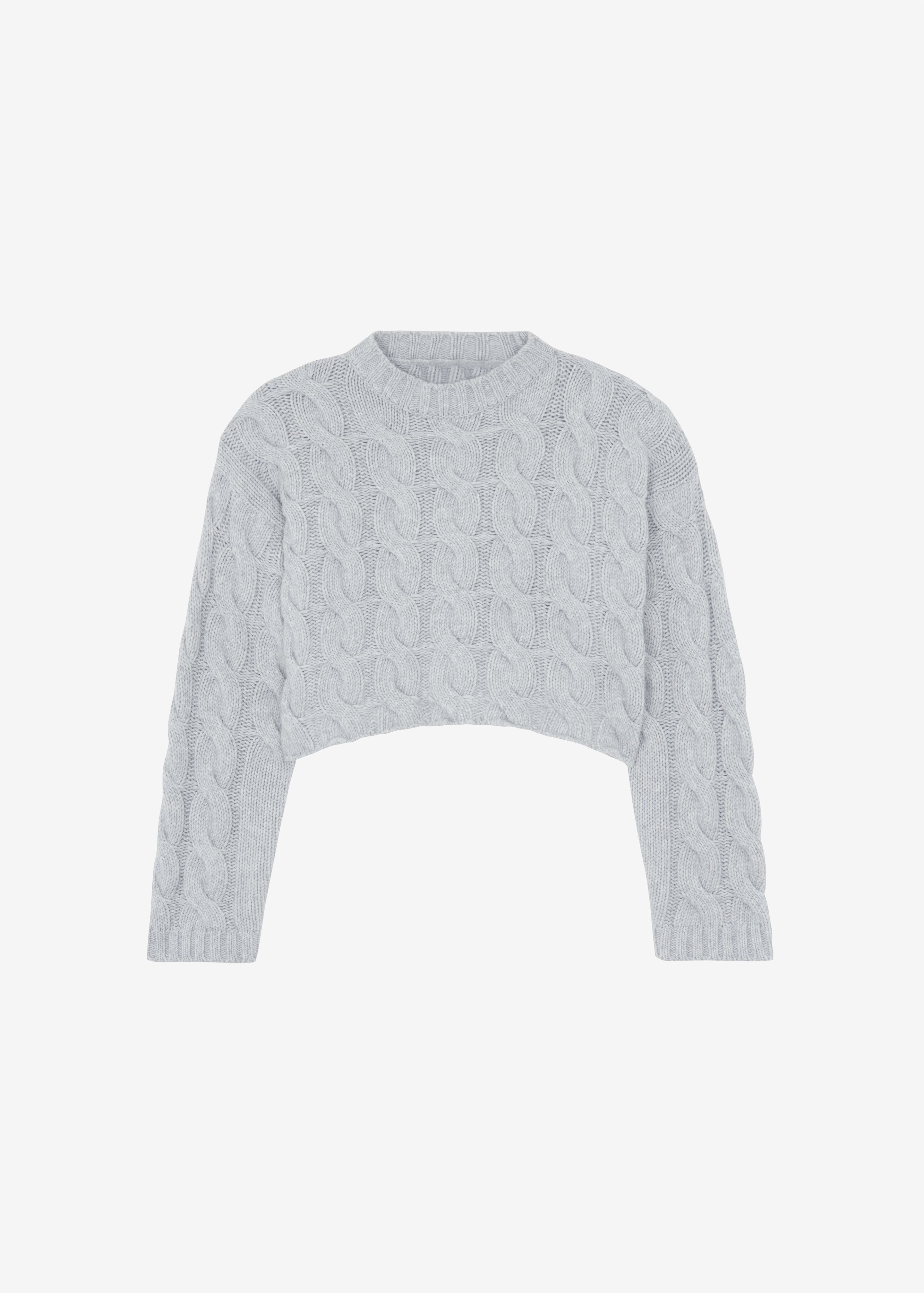 Chandler Braided Sweater - Grey - 9