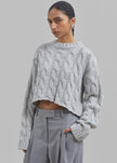 Chandler Braided Sweater - Grey