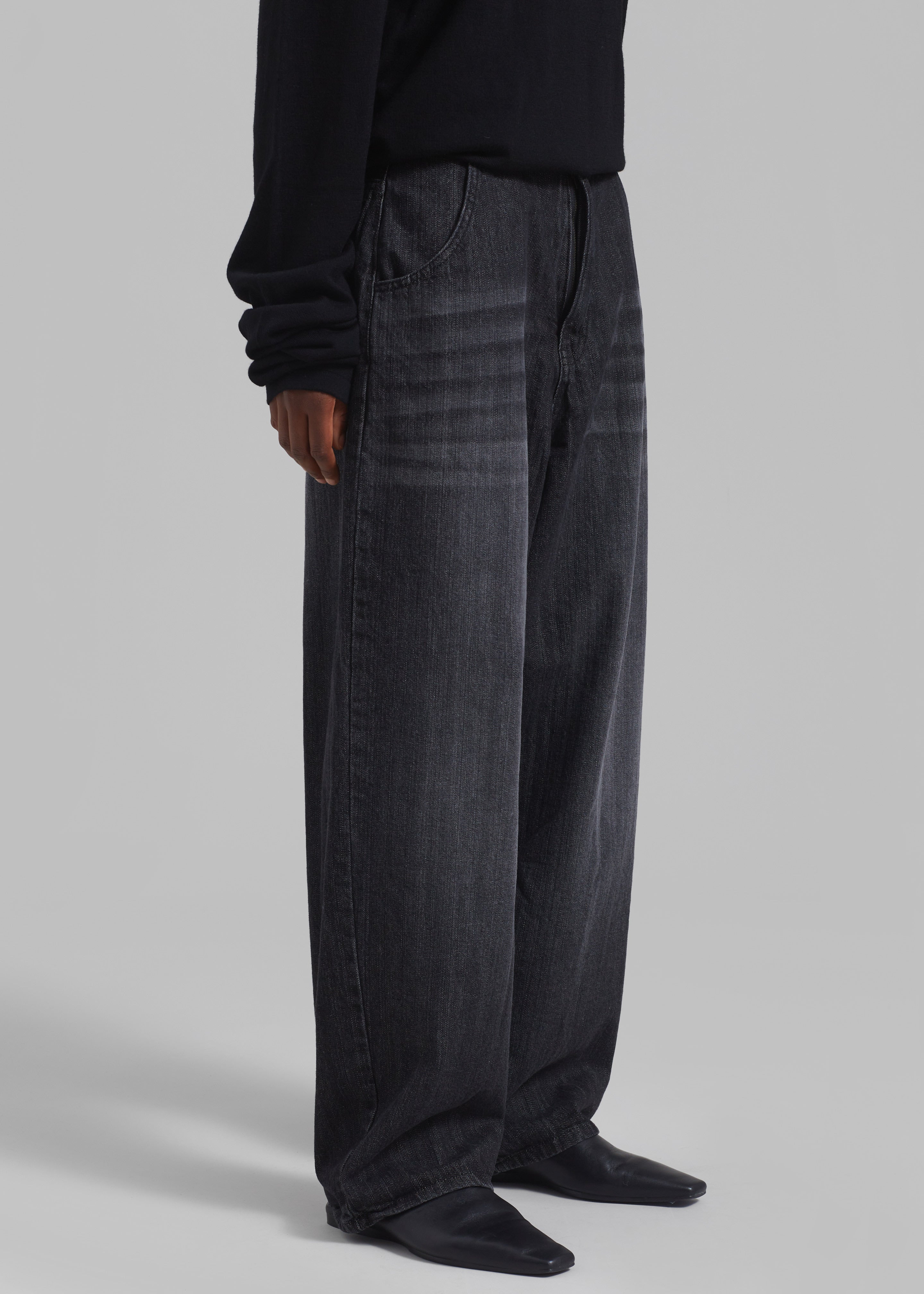 Charleston Oversized Jeans - Grey - 14