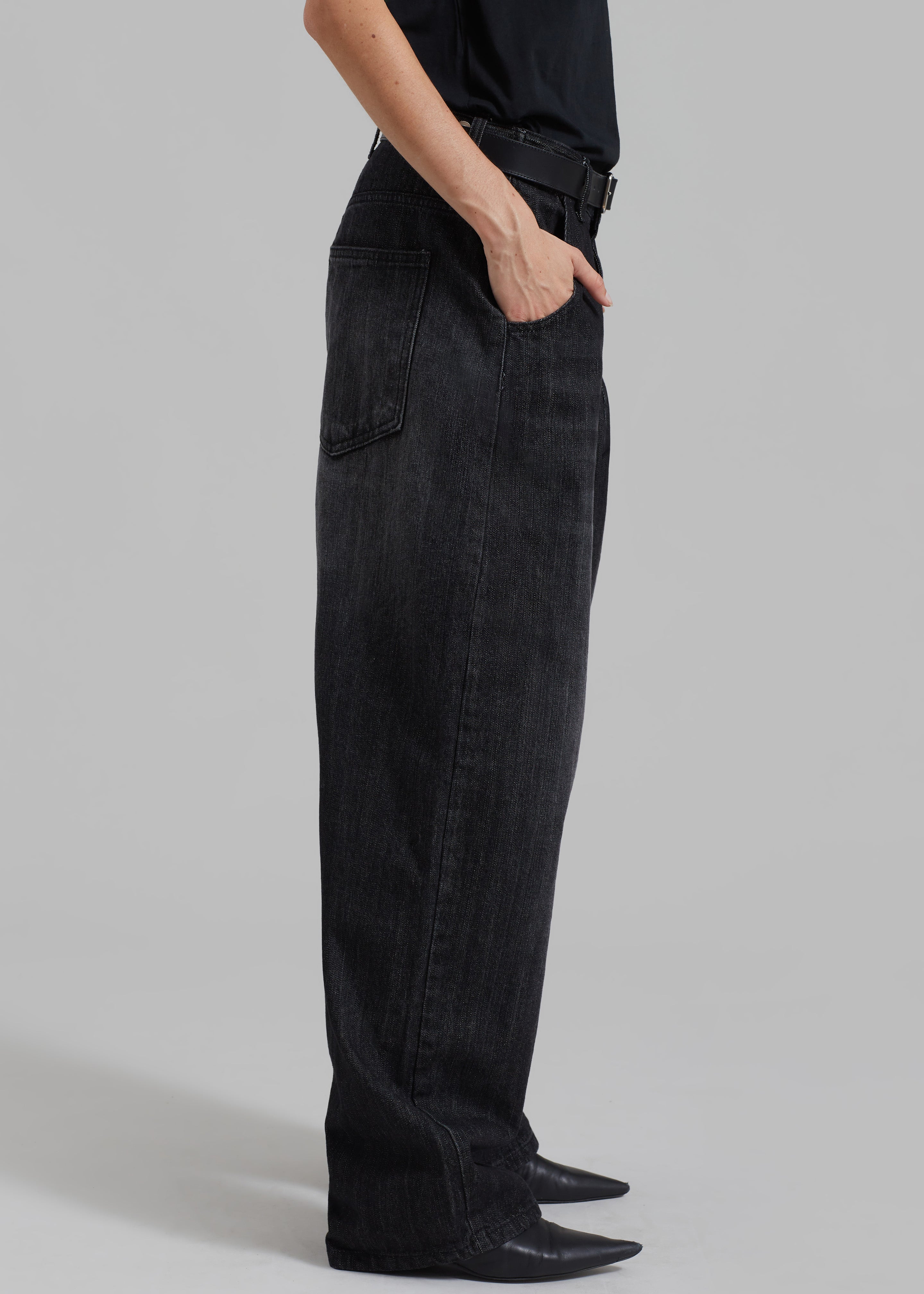 Charleston Oversized Jeans - Grey - 7