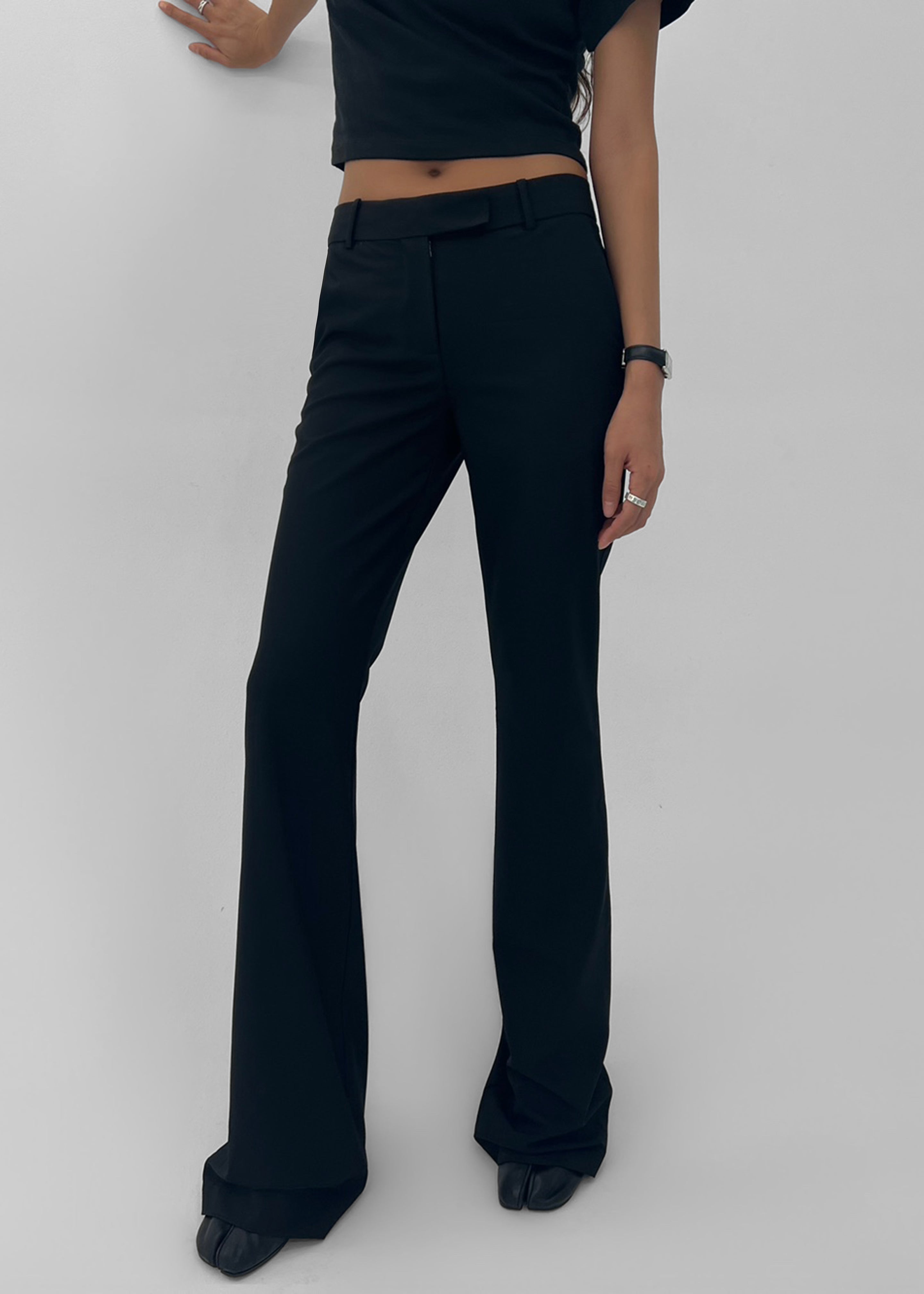 Bootcut Trousers  Black - Michal Shop
