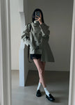 Charonne Scarf Short Trench - Sage