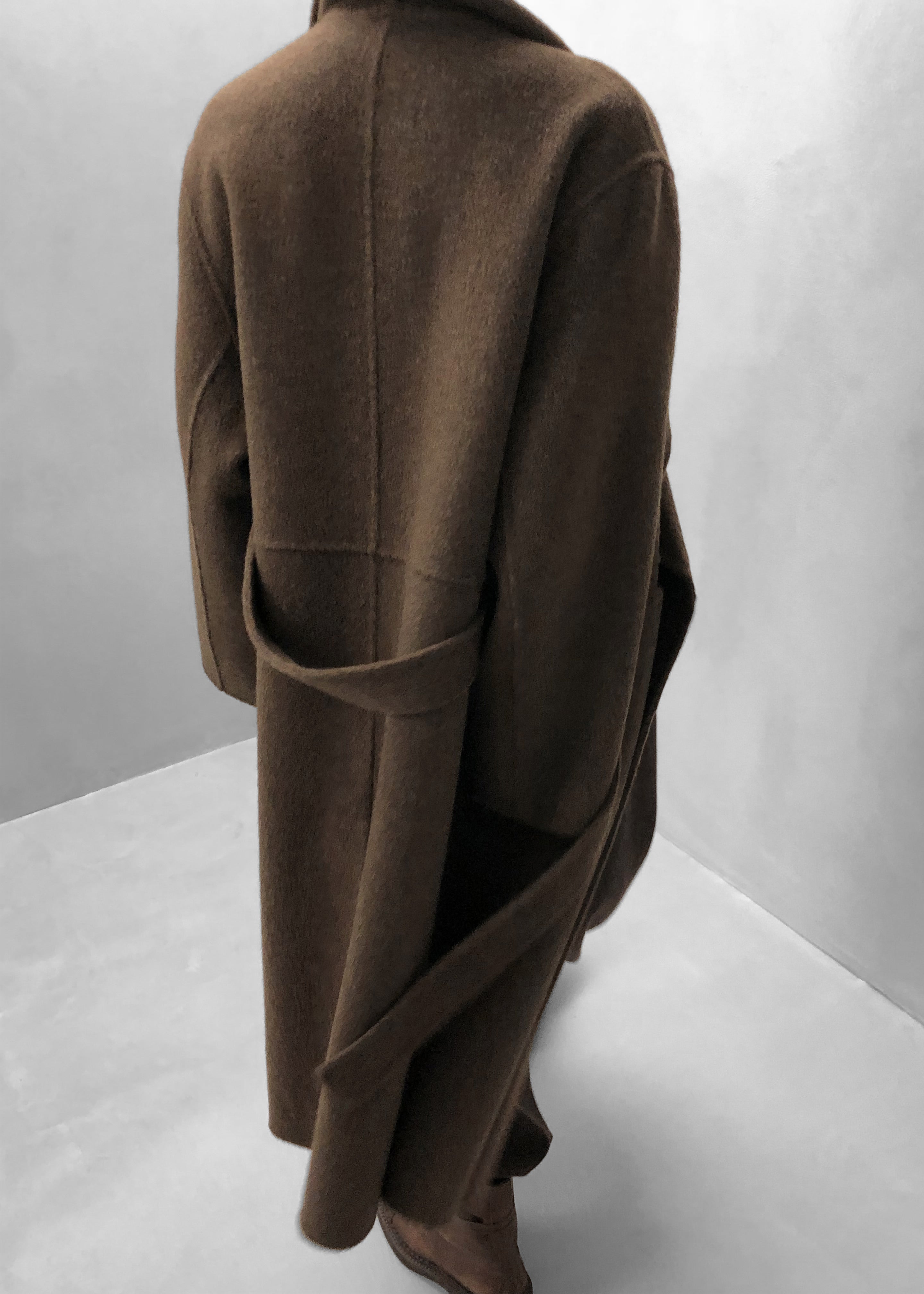 Cheshire Shawl Collar Wool Coat - Brown - 13