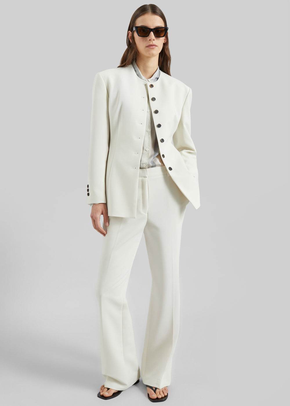 Chesnay Bootcut Pants - Cream - 1