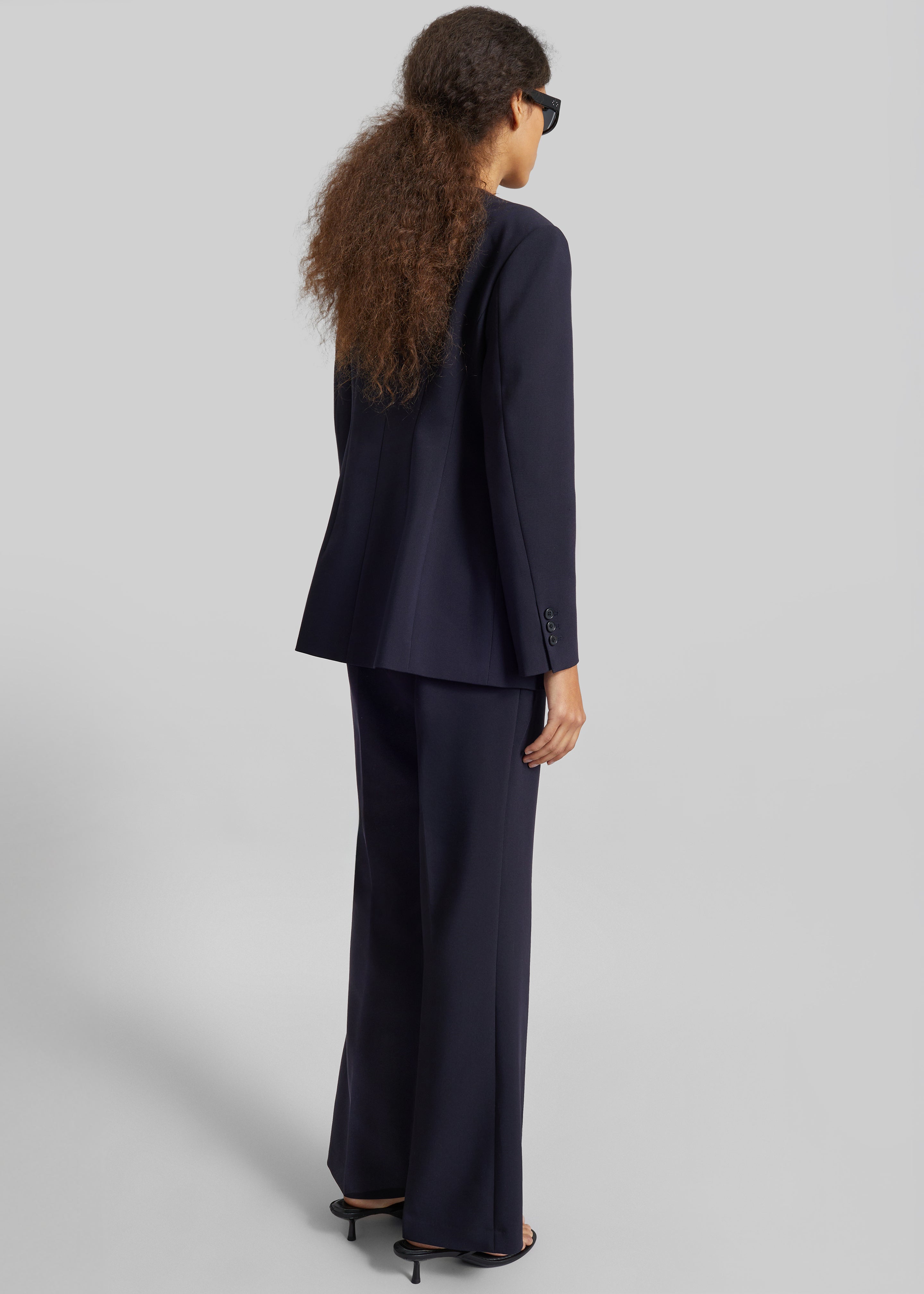 Chesnay Collarless Blazer - Navy - 6