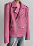 Chicago Oversized Perfecto Jacket - Pink